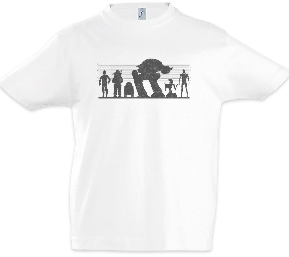 Print-Shirt Robot Suspects Kinder T-Shirt Star Verdächtige Droide R2D2 Roboter