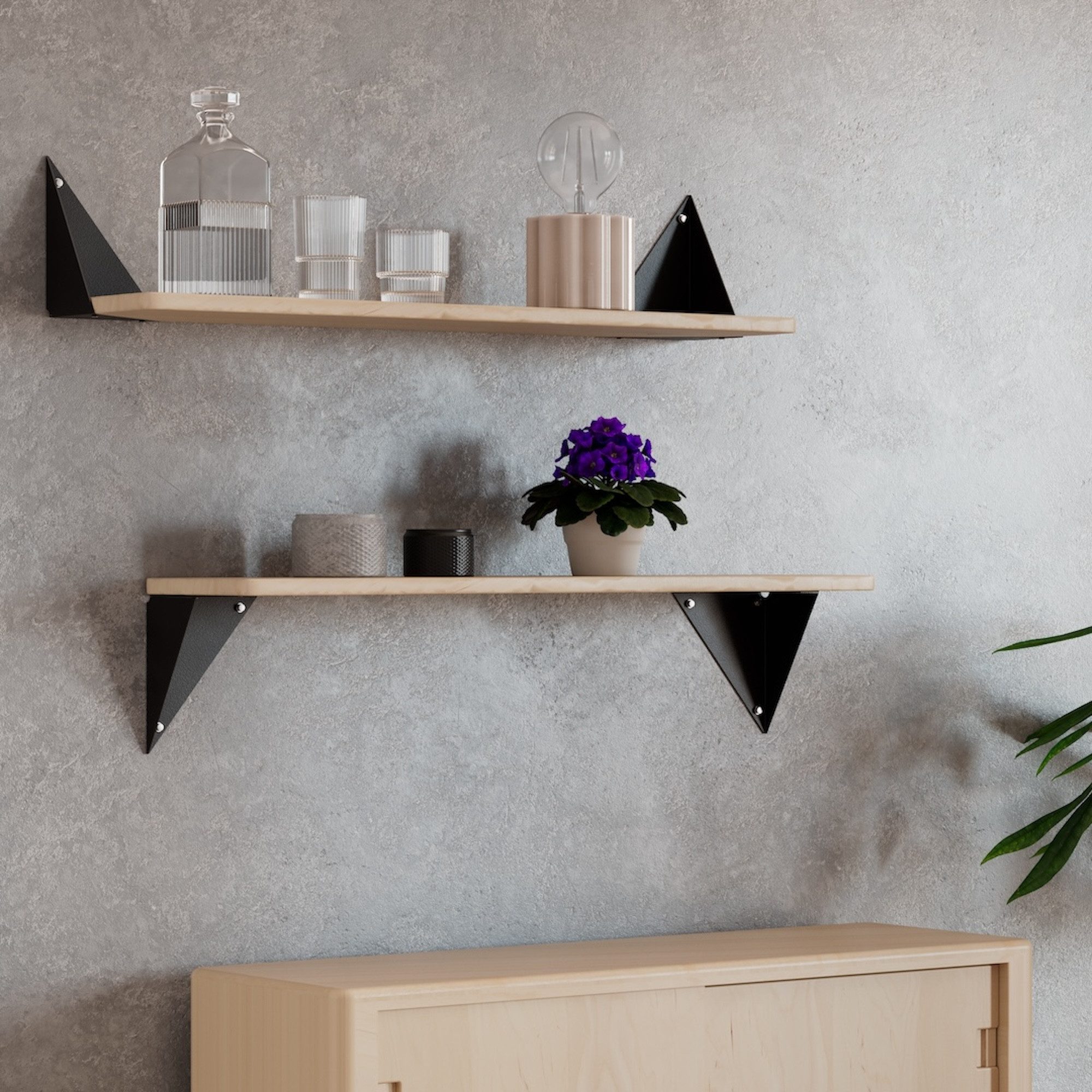 Alberts Wandregalhalter Regalhalter "Hugo", 1-tlg., Wandhalterung aus beschichtetem Stahl, 1-tlg.