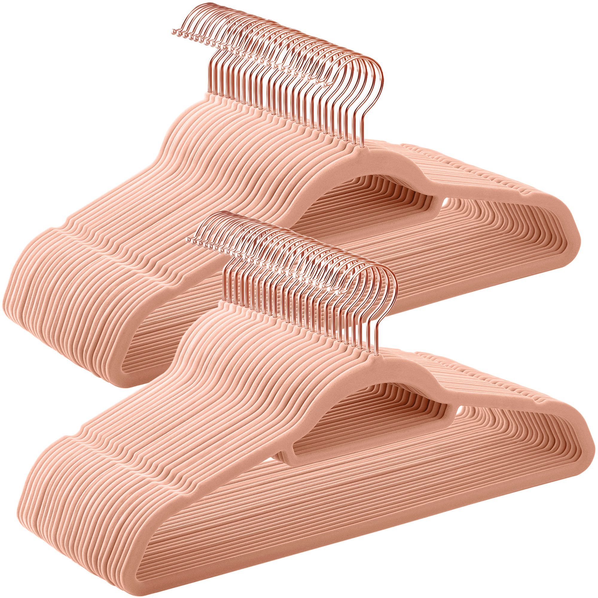 SONGMICS Kleiderbügel Bügel, (50-tlg), Samt Bügel, rutschfest, 360° drehbar günstig online kaufen
