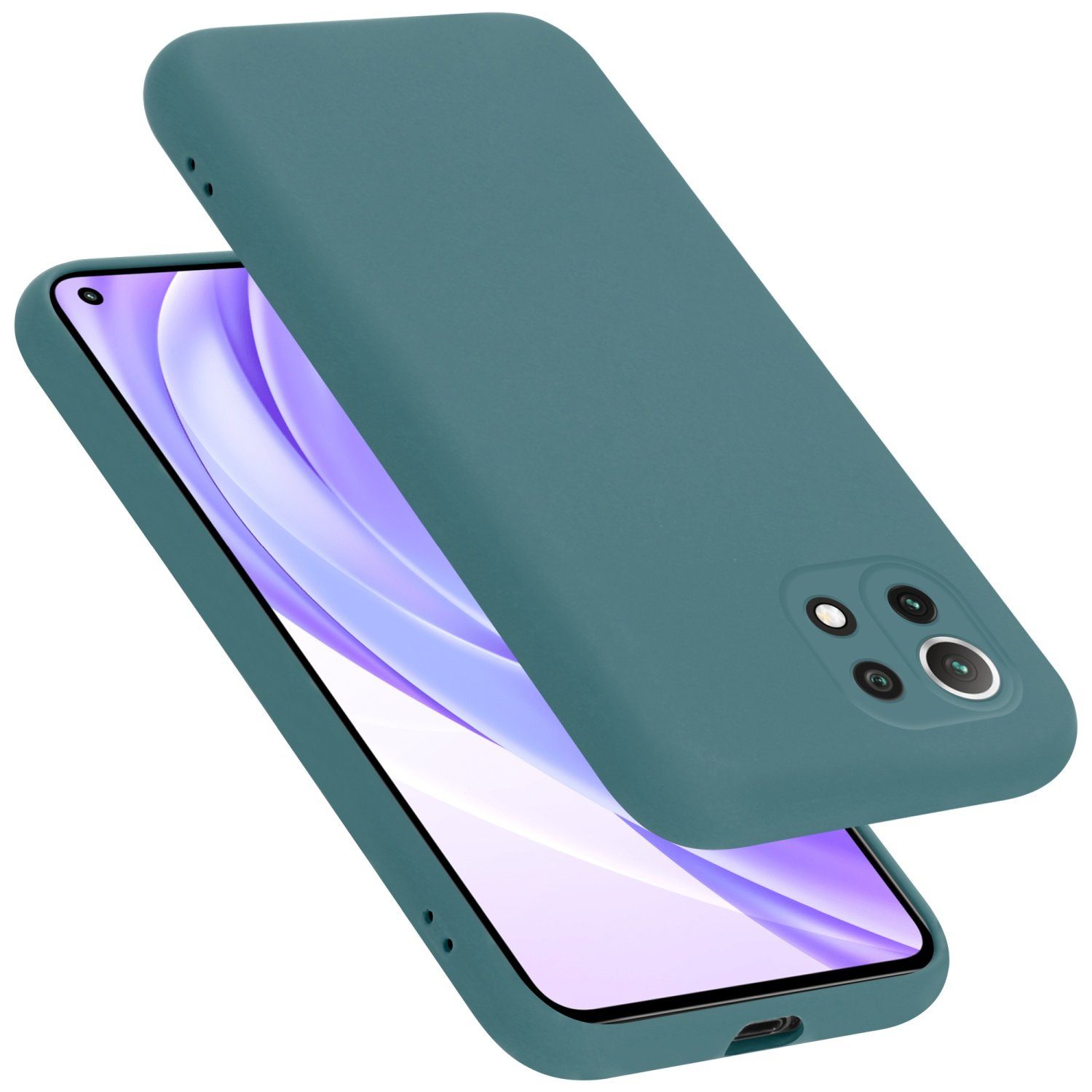 Cadorabo Handyhülle für Xiaomi Mi 11 LITE (4G / 5G) / 11 LITE NE Hülle Xiaomi Mi 11 LITE (4G / 5G) / 11 LITE NE, Flexible Hülle TPU Silikon Schutzhülle Back Cover Case