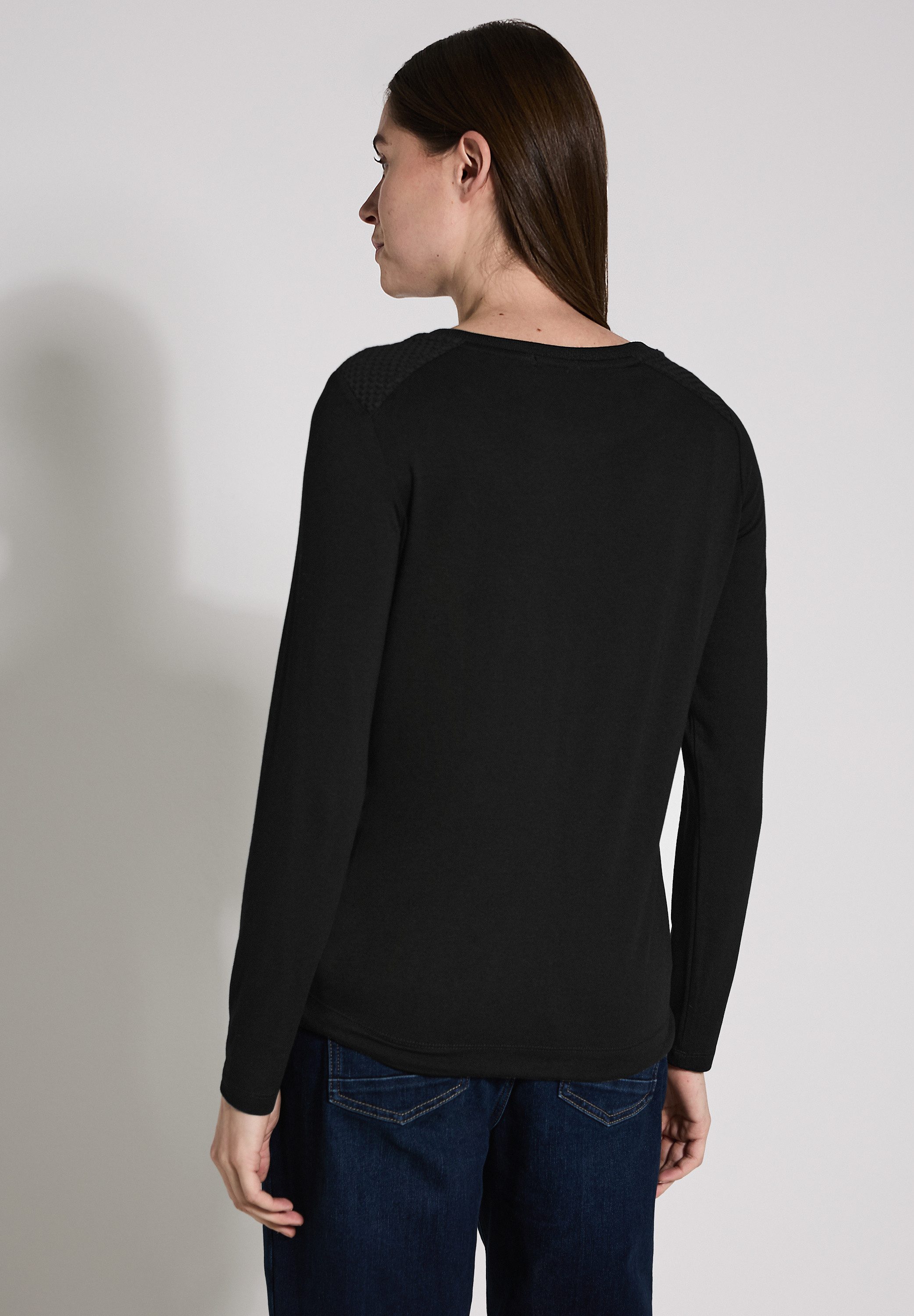CECIL Langarmshirt aus strecthigem Viskosematerial günstig online kaufen