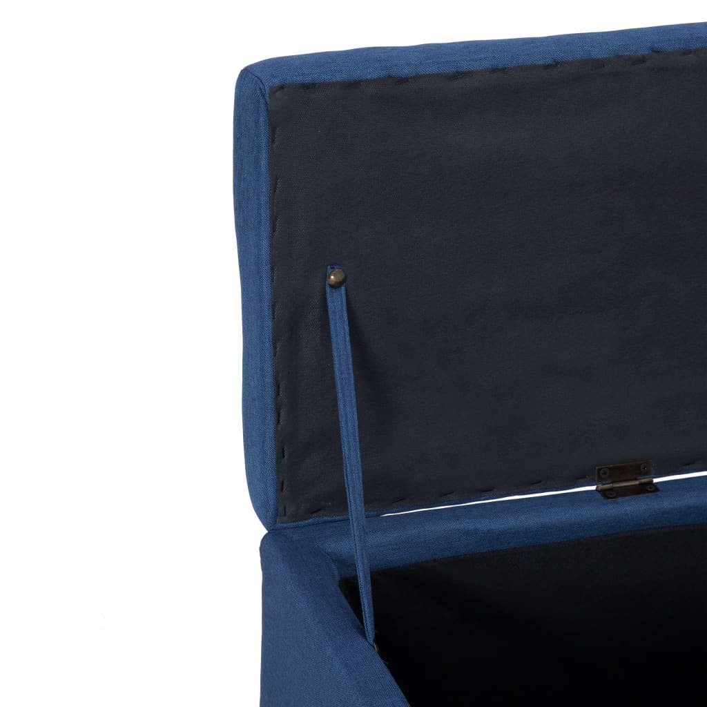 Polyester Staufach 116 cm Blau mit Bank vidaXL Sitzbank