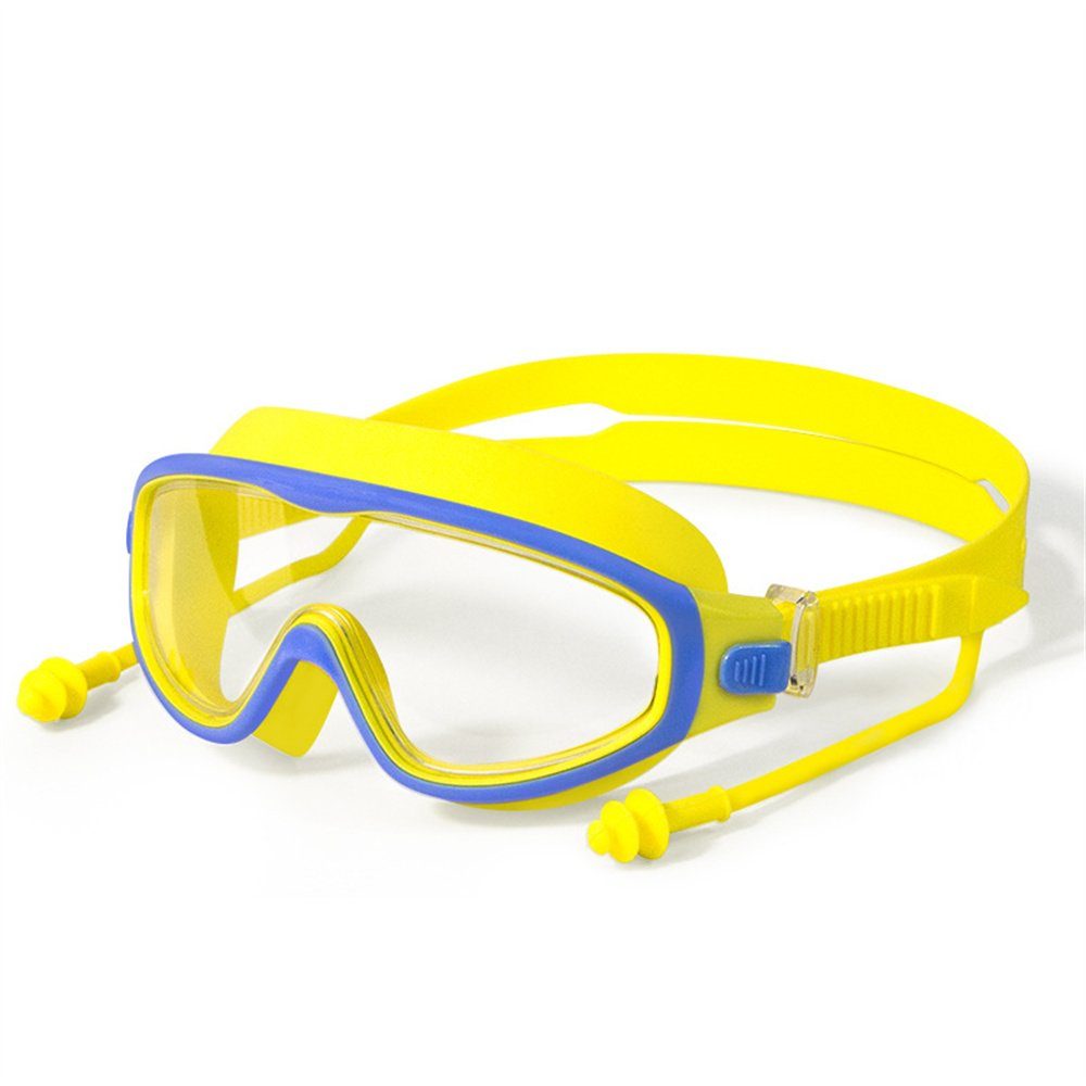 Dsen Schwimmbrille Schwimmbrille, Kindertaucherbrille mit wasserdichten Ohrstöpseln Gelb