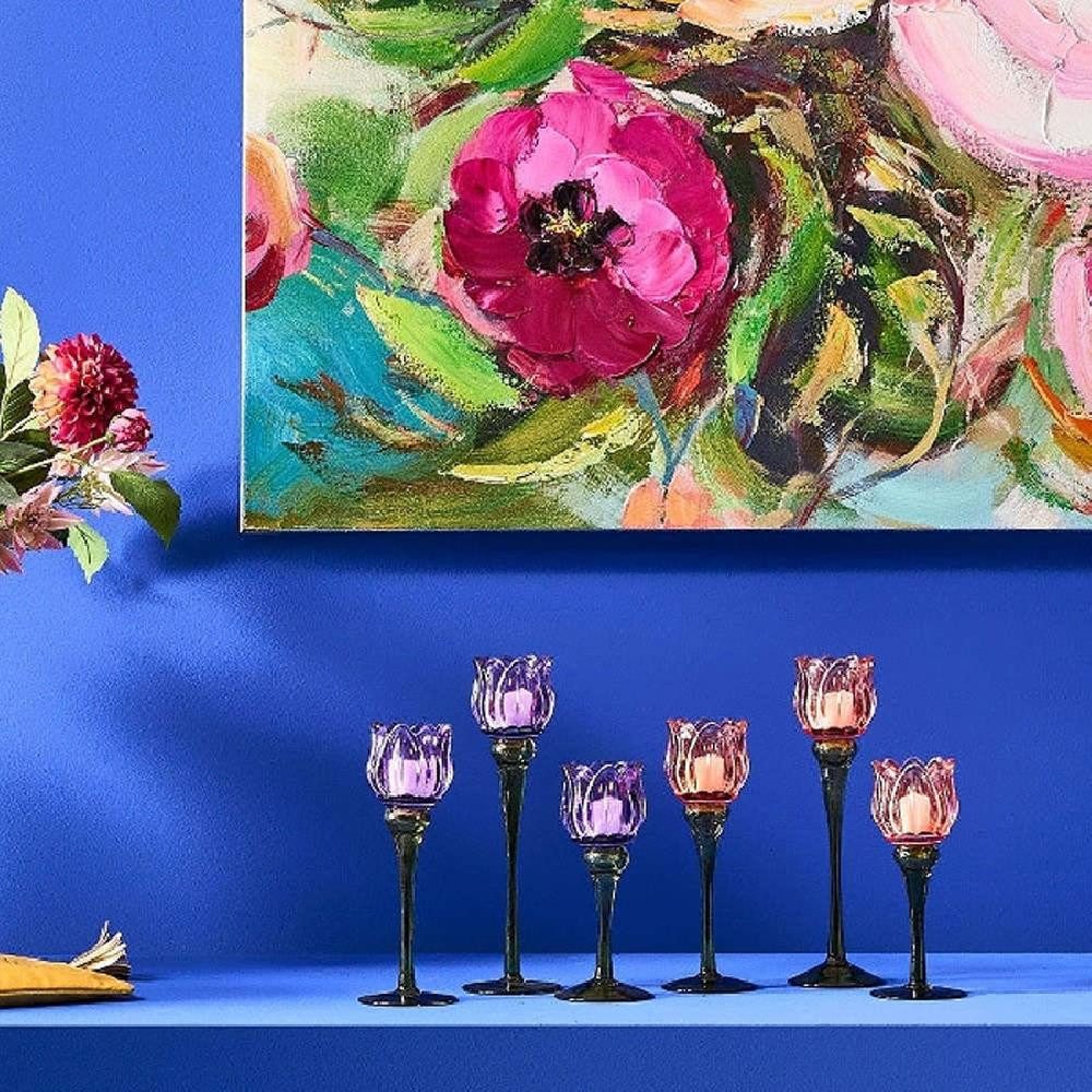 Werner Voß Kerzenhalter Kerzenleuchter Tulpe Violett (26cm)