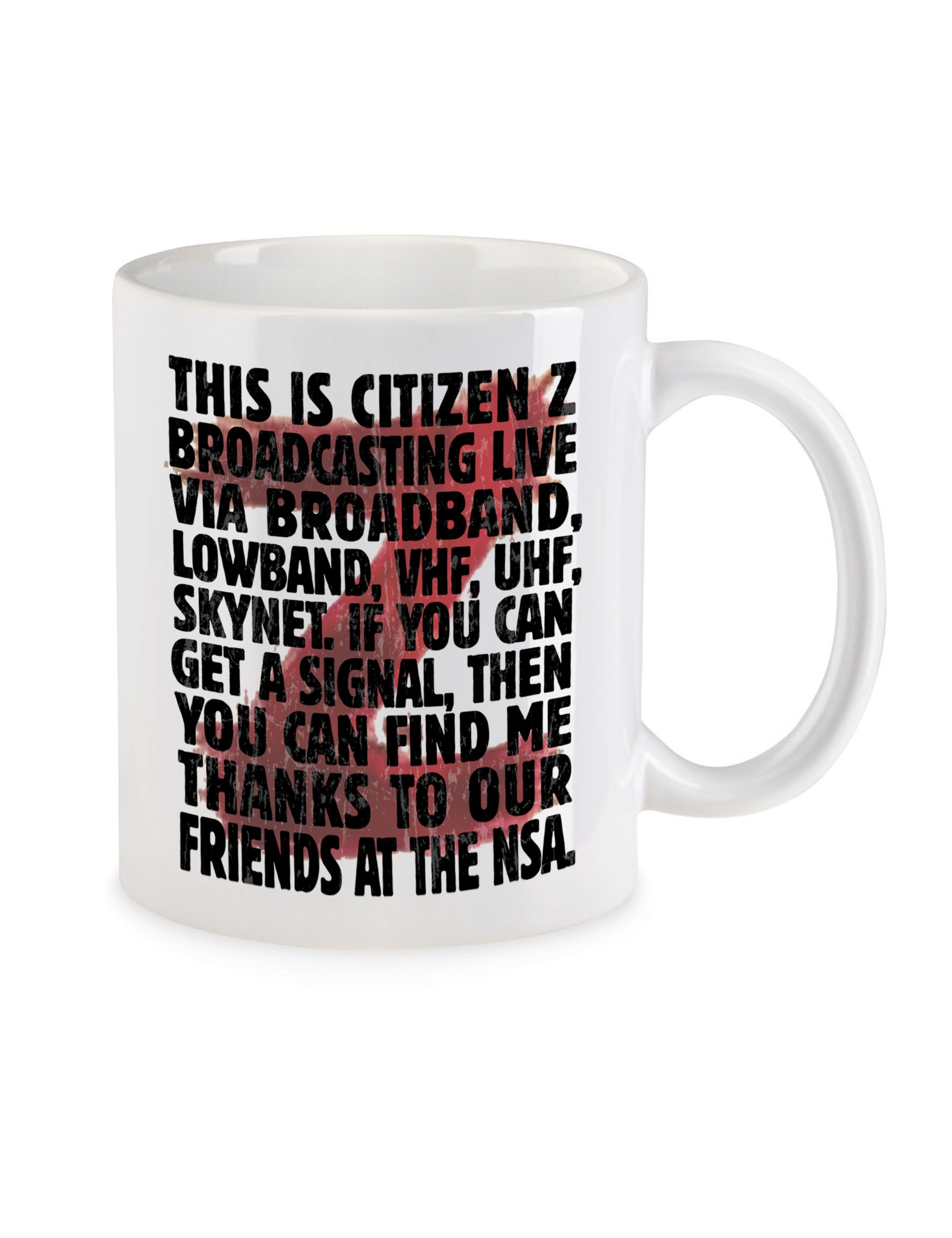 Urban Backwoods Tasse Citizen Z Speach Kaffeetasse Z Zombie Sign Logo Symbol Nation Lt., 1-tlg., Keramik, Roberta Warren Simon Cruller