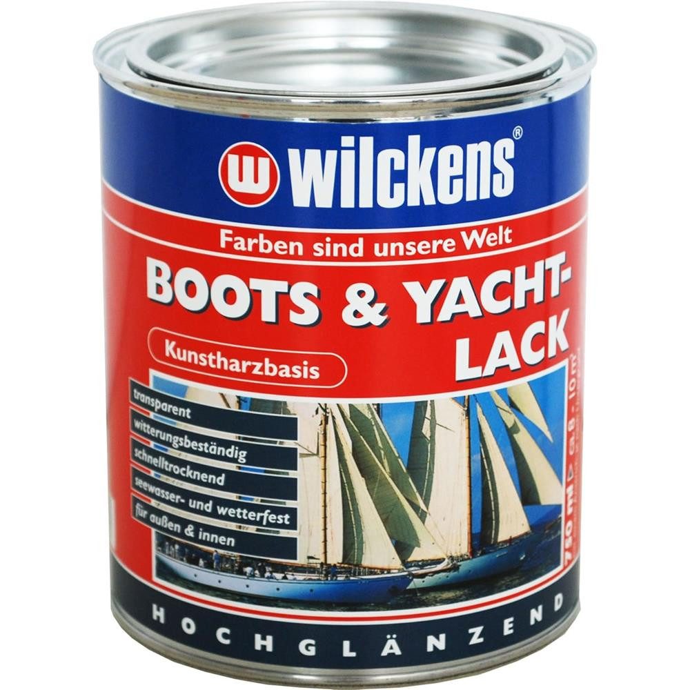 Wilckens Farben Klarlack Bootslack & Yachtlack hochglänzend Lack, Witterungs- und seewasserbeständig
