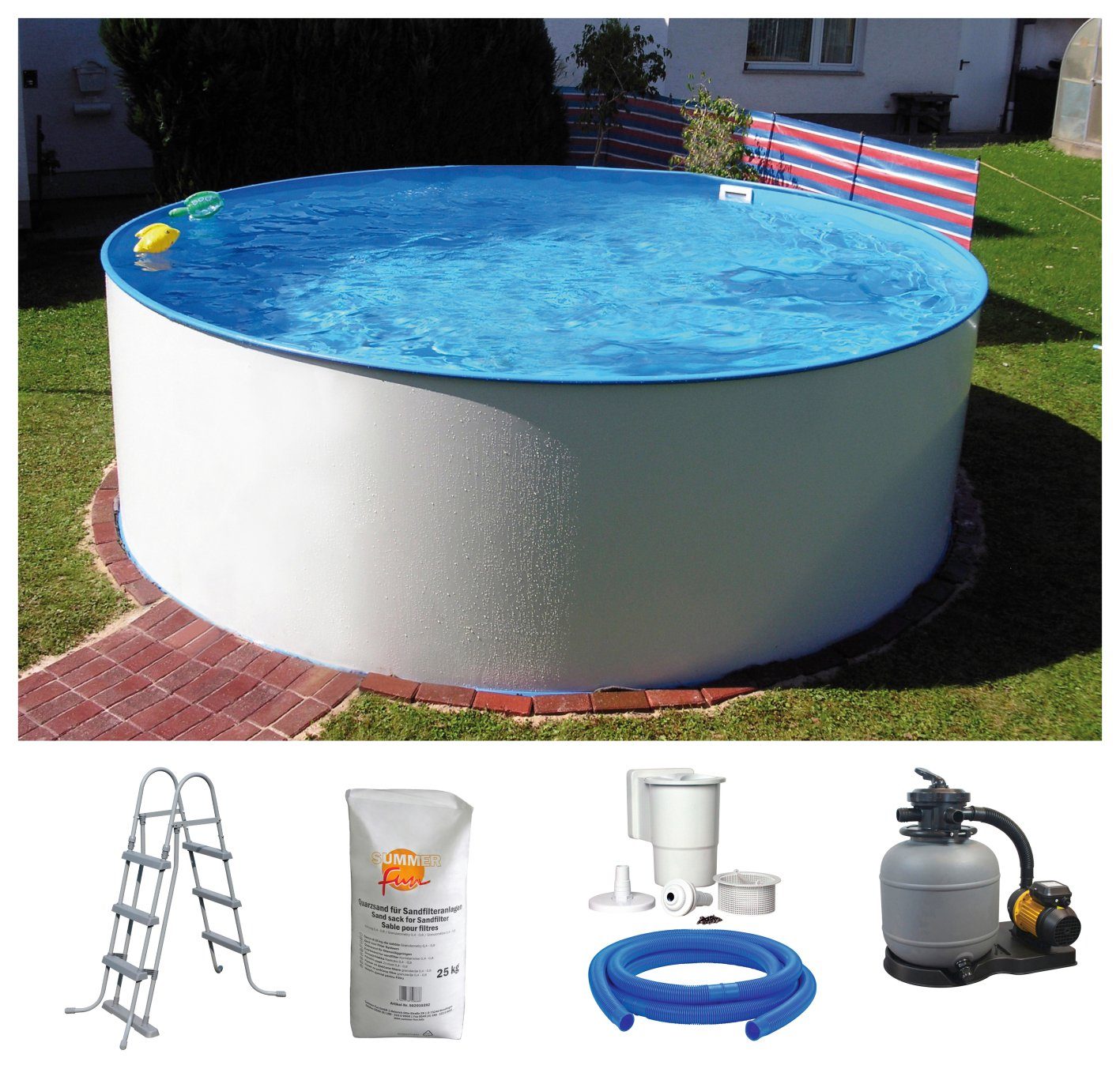 Clear Pool Rundpool RIO (Set, 5-tlg), inkl. Zubehör für Ihren Badespaß im eigenen Garten