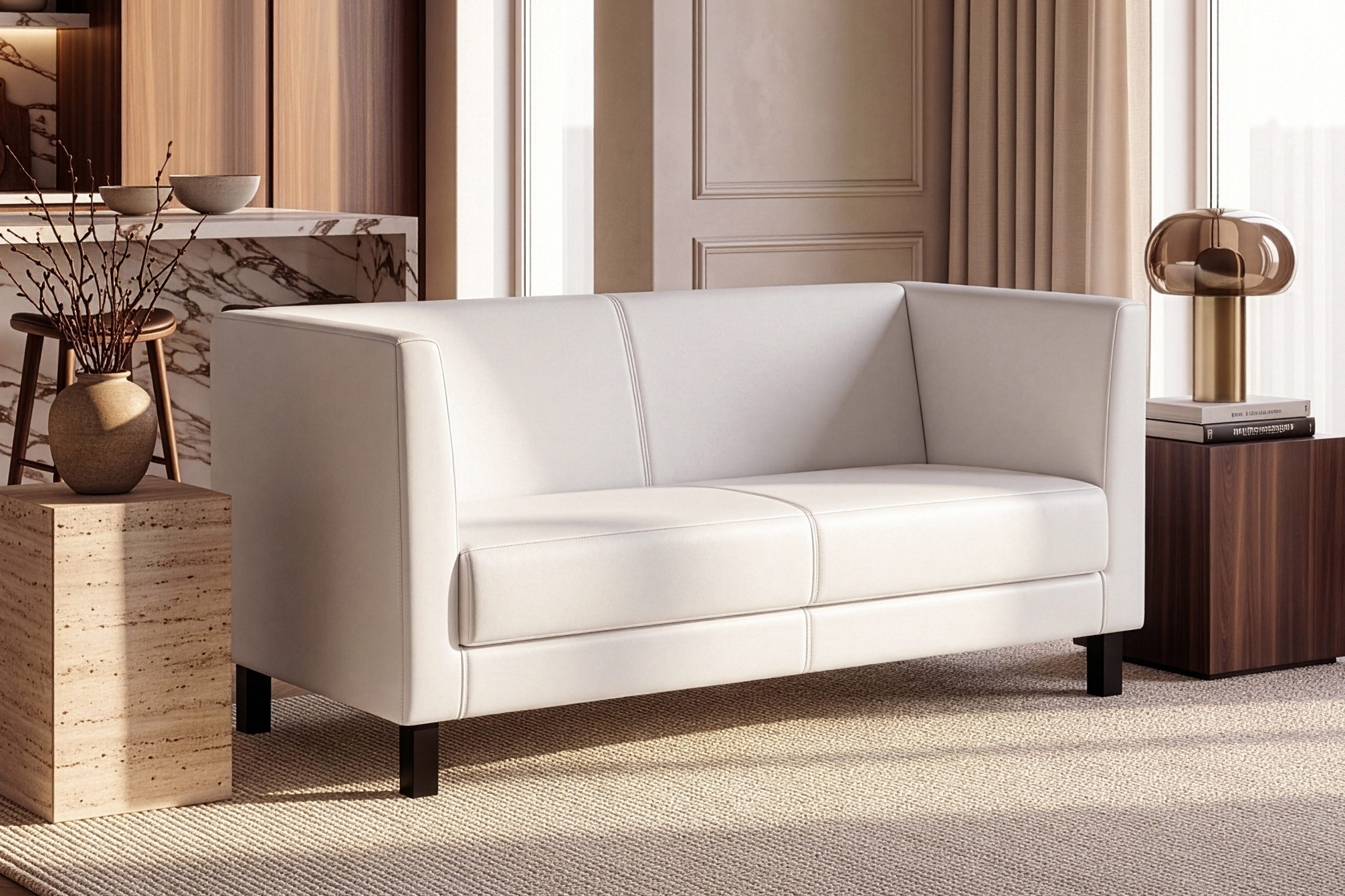 KONSIMO® 2-Sitzer ESPECTO Sofa 2 Personen, weiche Sitzfläche und hohe Rückenlehne