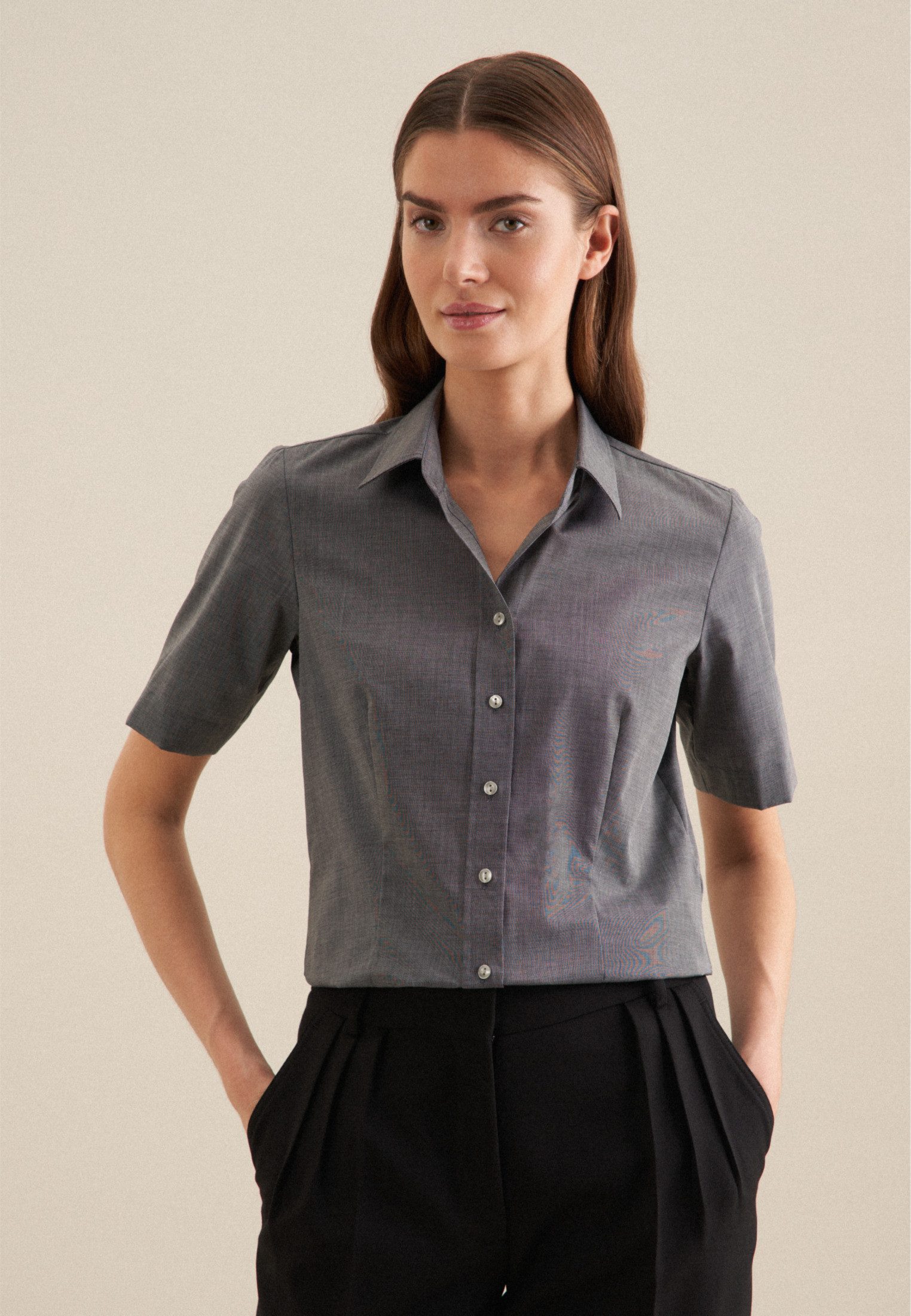 seidensticker Hemdbluse 1/2 Kragen Uni