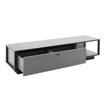 Lomadox Wohnwand LAVAL-05, (5-St., 5-tlg), Wohnwand mit Couchtisch und Highboard, grau mit anthrazit