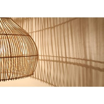 Casa Moro Deckenleuchten Rattan Lampe Elia Pendelleuchte Deckenleuchte Esszimmer Wohnzimmer, ohne Leuchtmittel, hndgefertigte Hängeleuchte aus Rattangeflecht