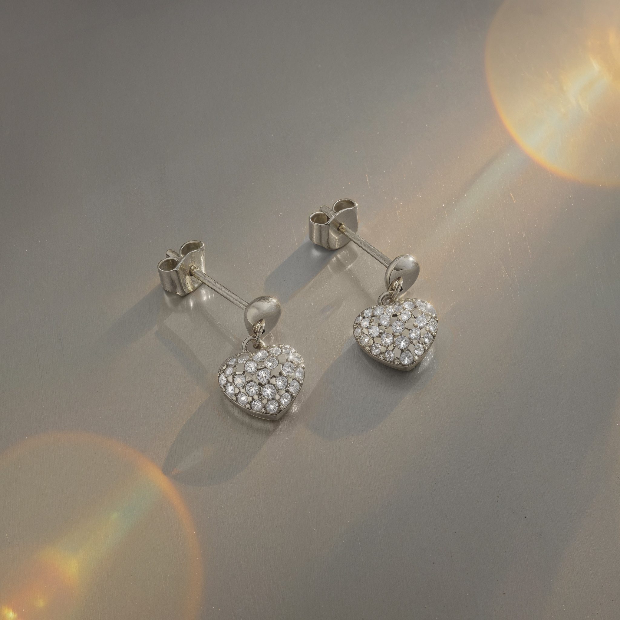 Sofia Milani Paar Ohrhänger Herzen, 925 Silber Damen Schmuck - E3094