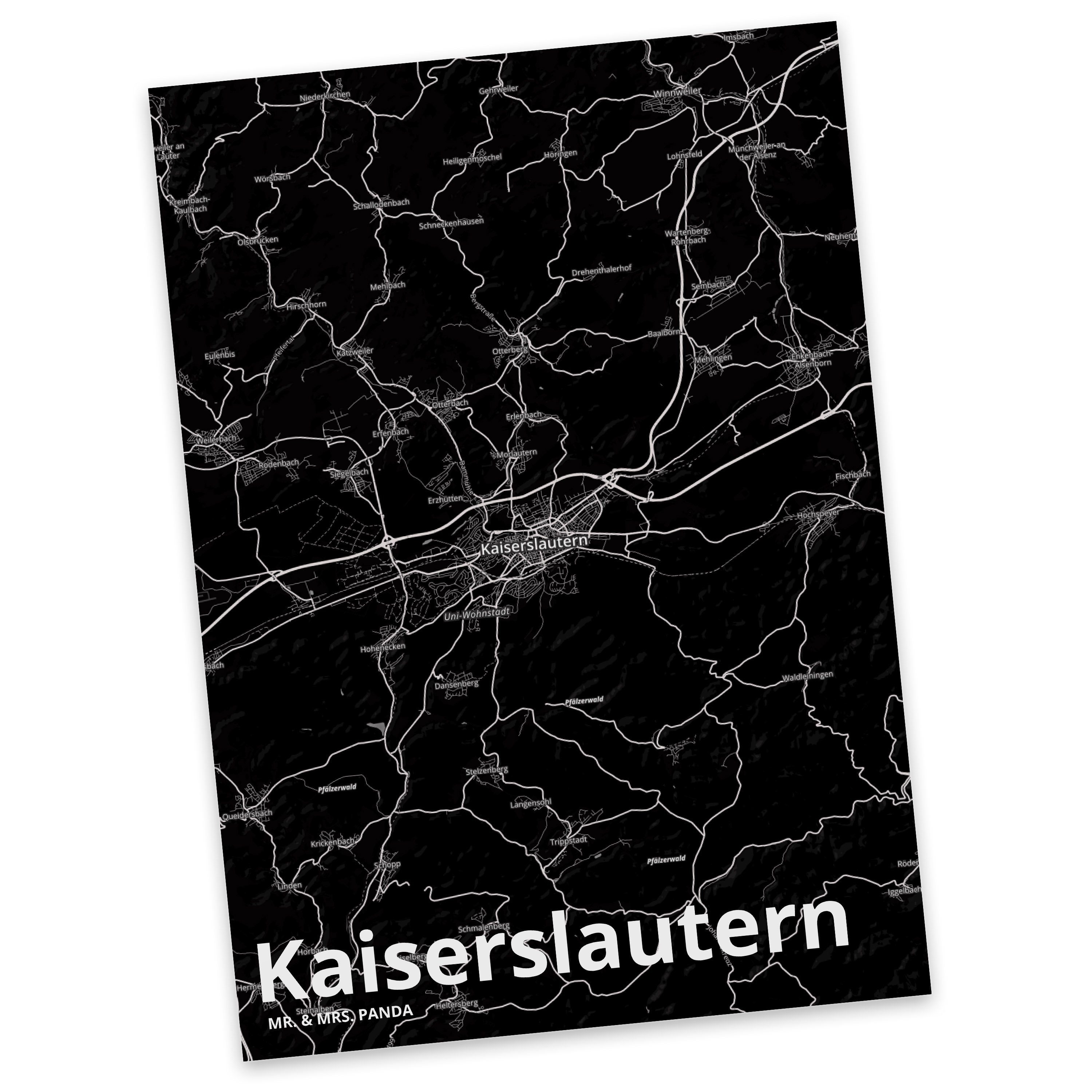 Mr. & Mrs. Panda Postkarte Kaiserslautern - Geschenk, Einladung, Grußkarte, Einladungskarte, Stä