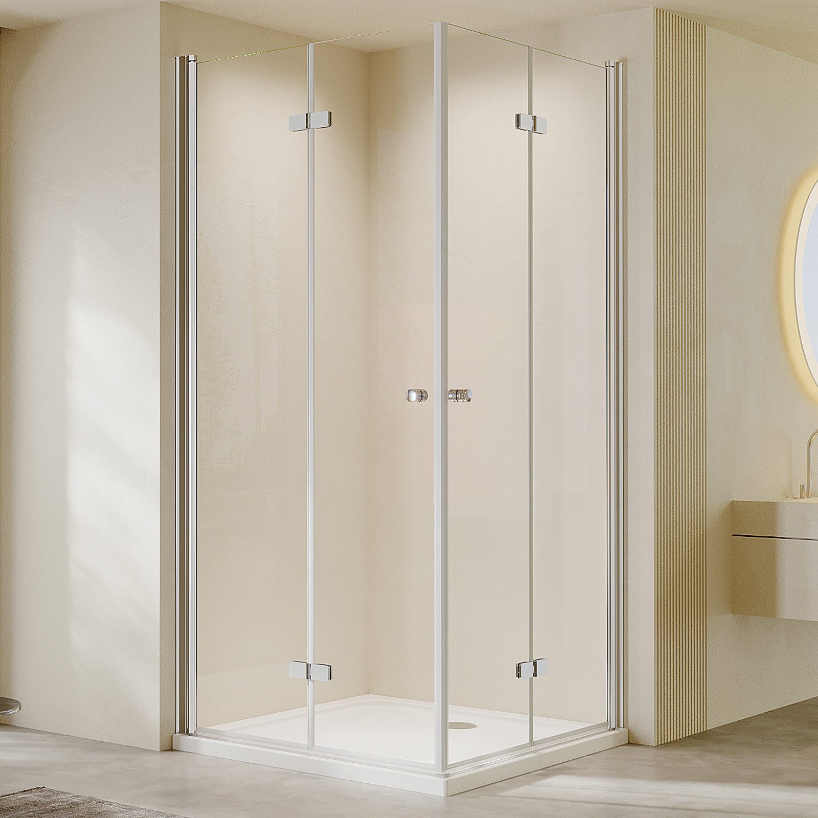 AmuseVera Eckdusche Duschkabine Faltbar Duschabtrennung Eckeinstieg, BxT: 7 günstig online kaufen