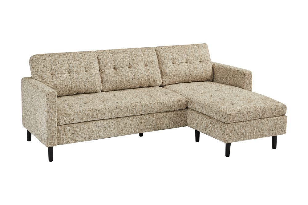 riess-ambiente Ecksofa STOCKHOLM 220 cm beige – 3-Sitzer, Strickstoff, Otto günstig online kaufen