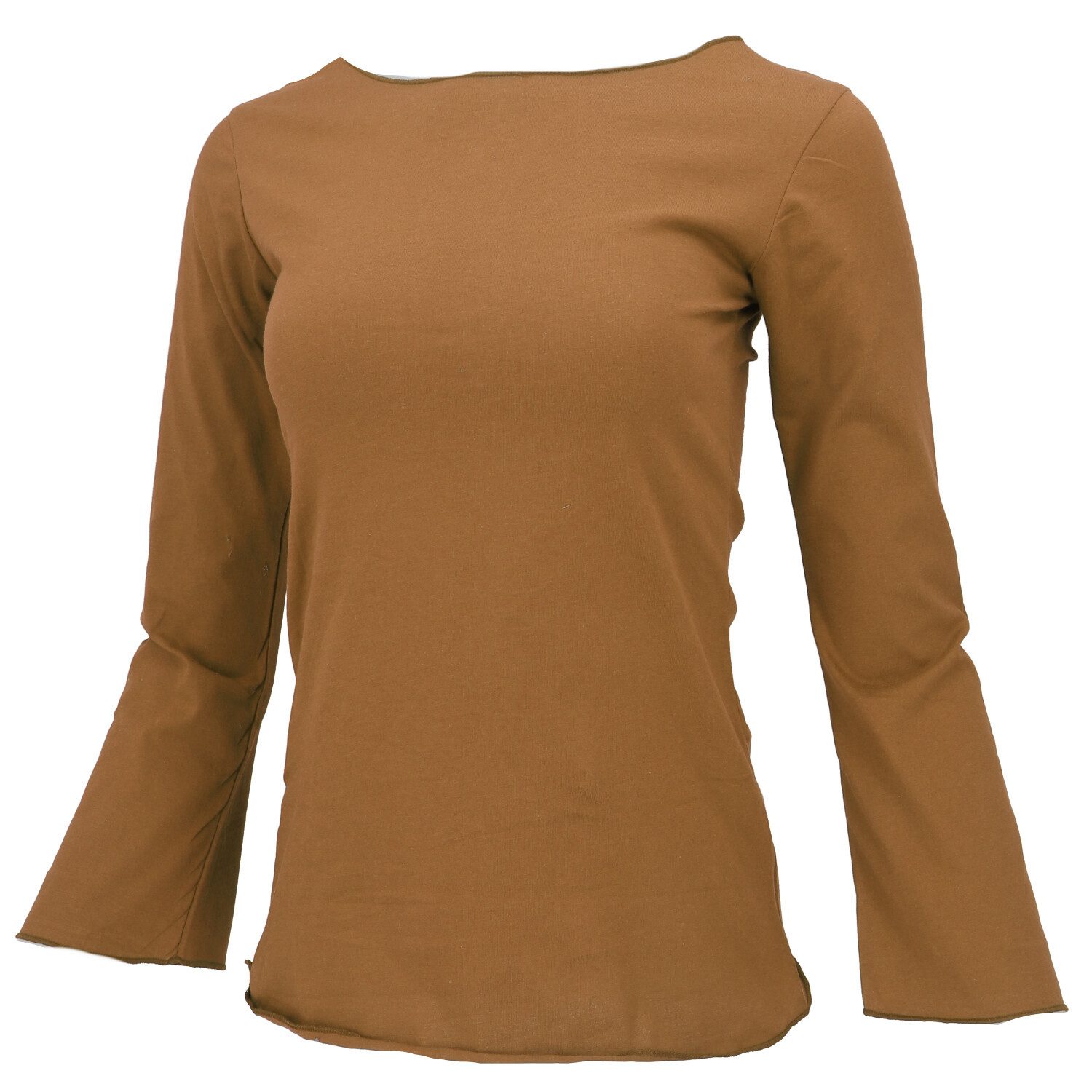Guru-Shop Longsleeve Basic Langarmshirt, Yogashirt mit.. günstig online kaufen