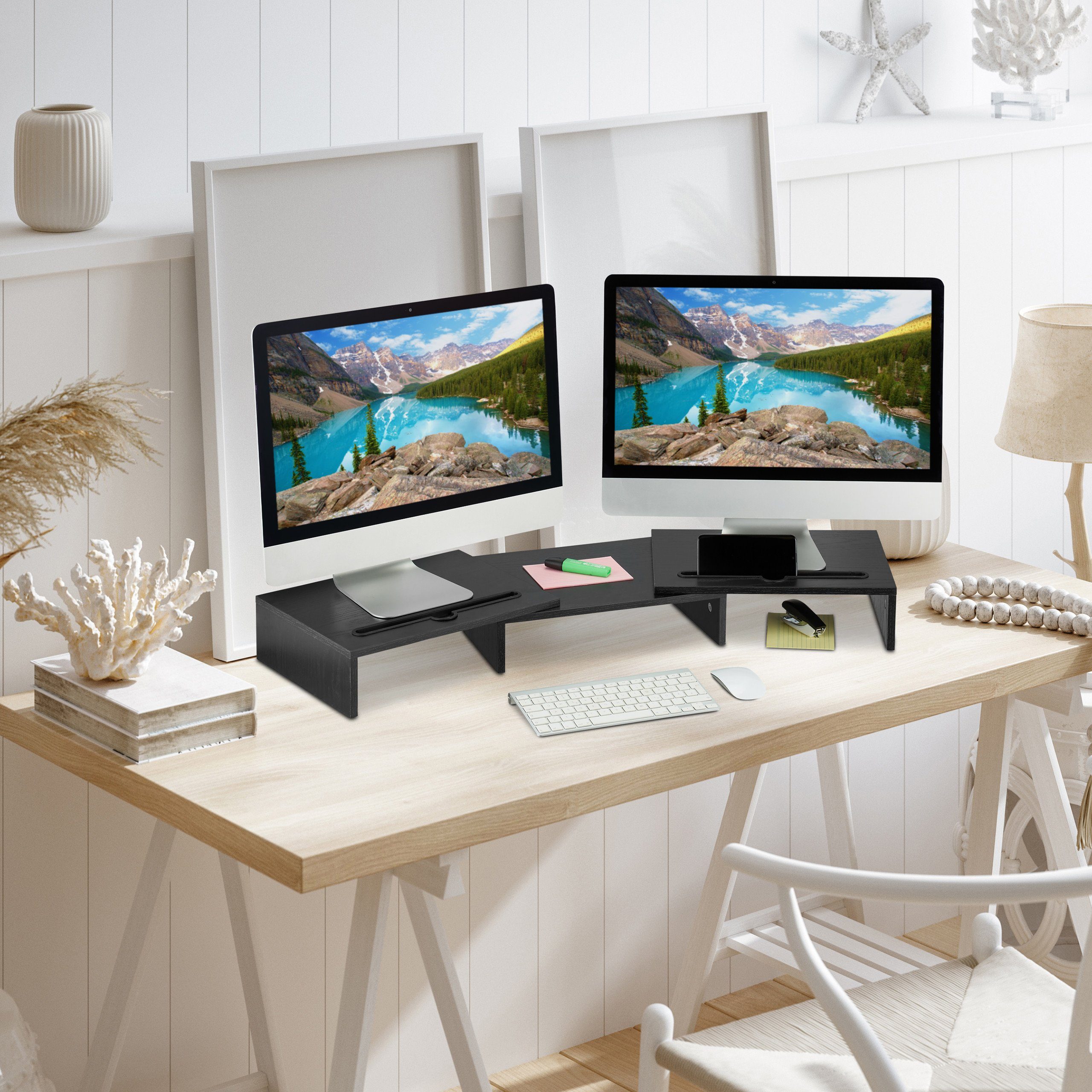 relaxdays Monitorständer für 2 Monitore, (1-tlg) – Bild 5 von 5