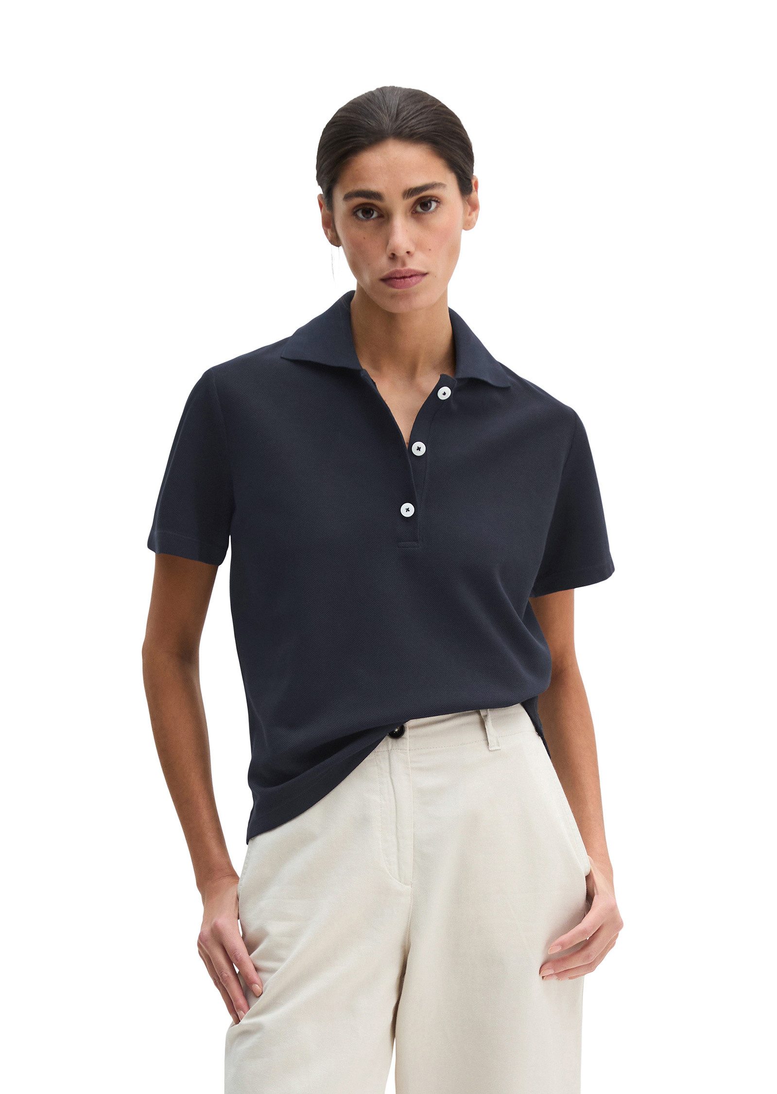 Marc O'Polo Poloshirt aus Garment-Dyed-Piqué-Jersey