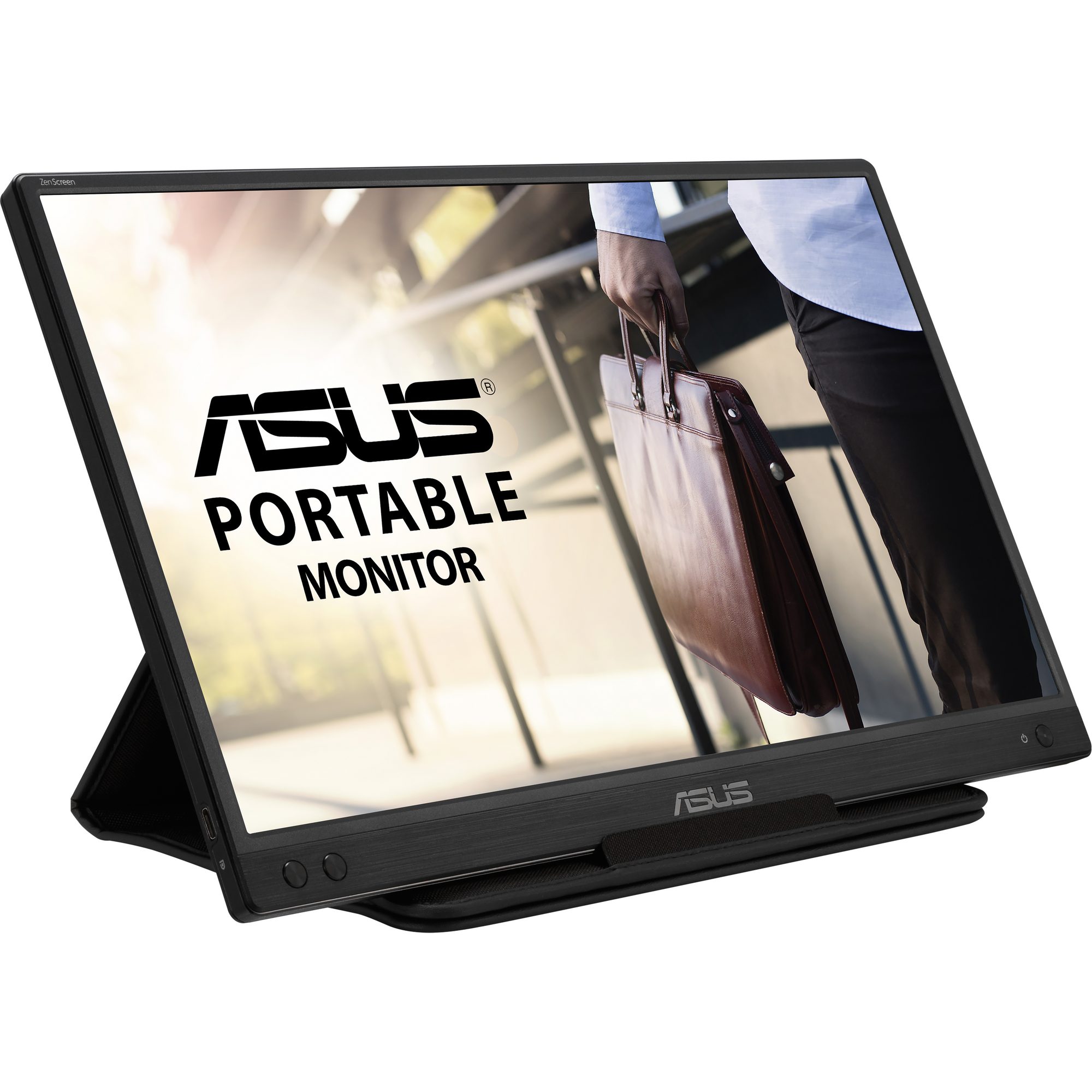 Asus ASUS ZenScreen MB166C, LED-Monitor, (FullHD, IPS, USB-C, Pivot) TFT-Monitor (1920 x 1080 px, Full HD, 5 ms Reaktionszeit, LED)