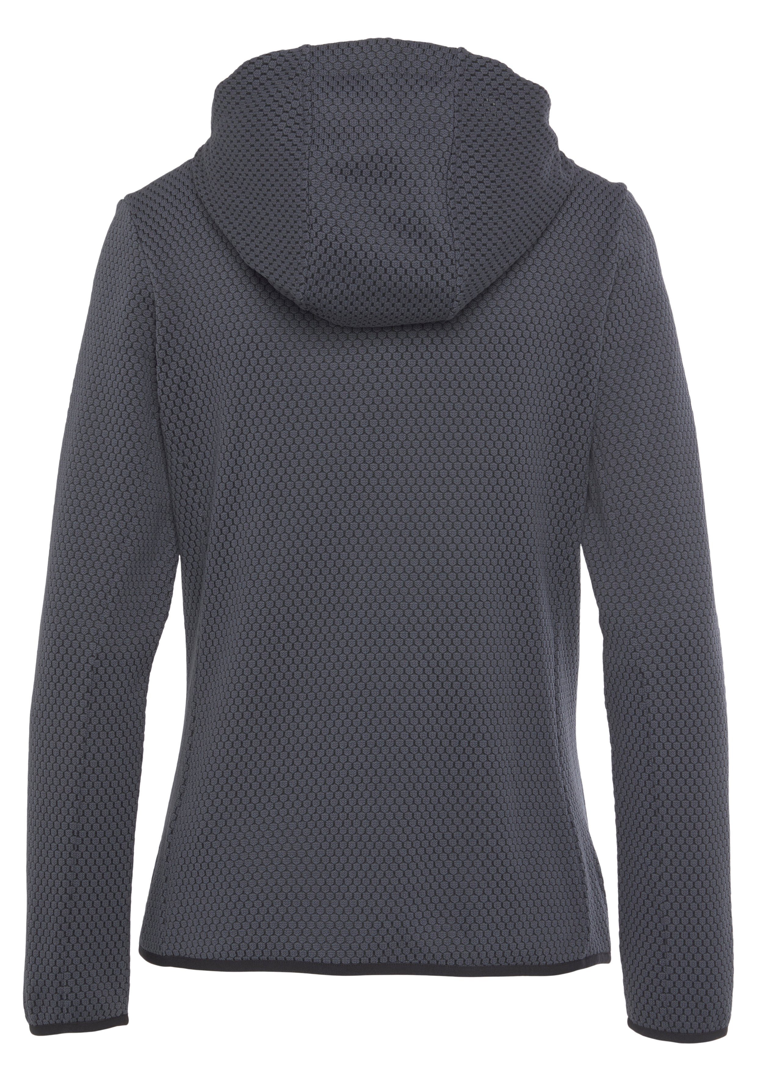 CMP Strickfleecejacke, mit Kapuze, Wärmend & windabweisend & Atmungsaktiv günstig online kaufen