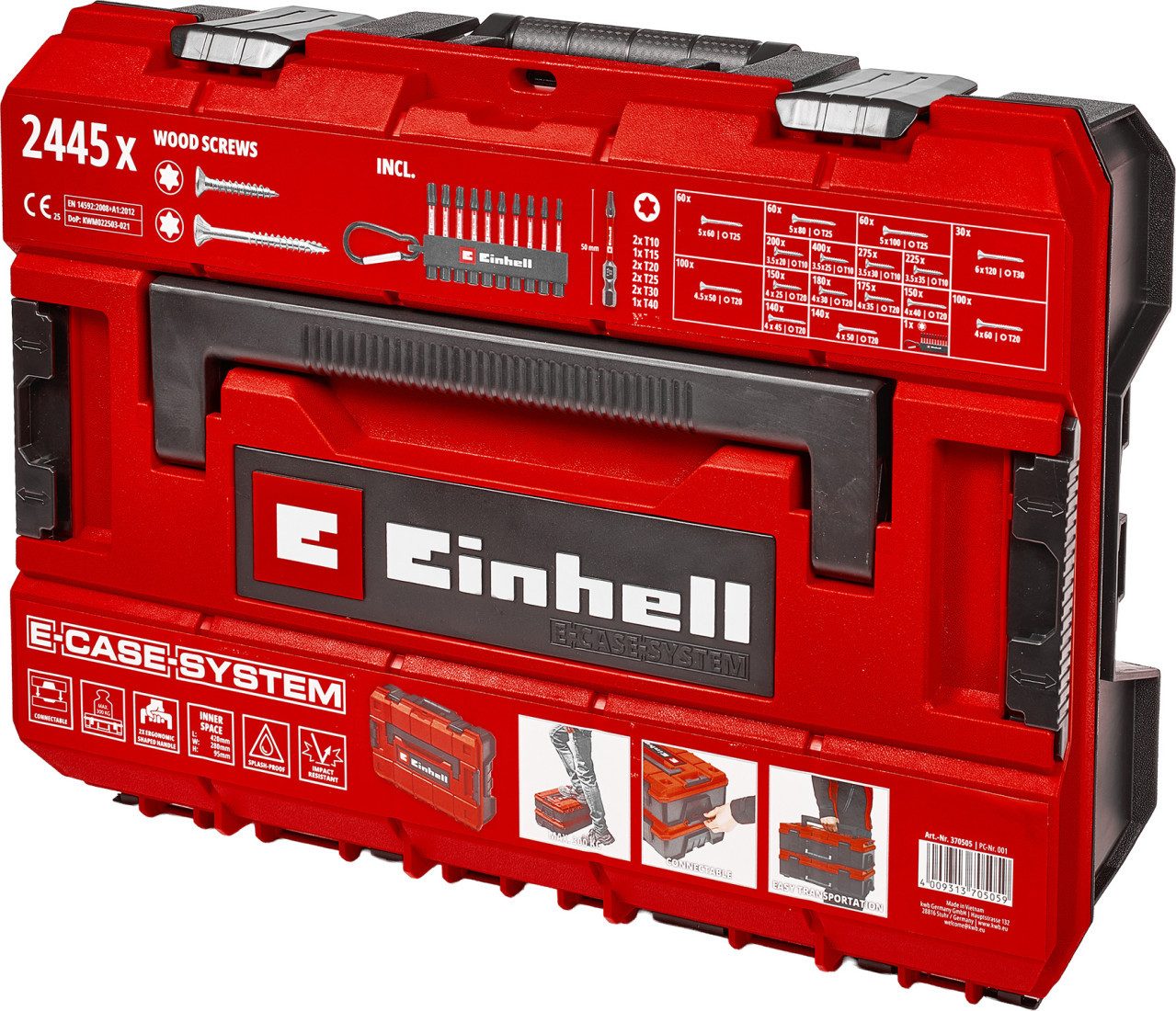 Einhell Bit-Set Einhell Schraubenset mit Bits in E-Case-Koffer