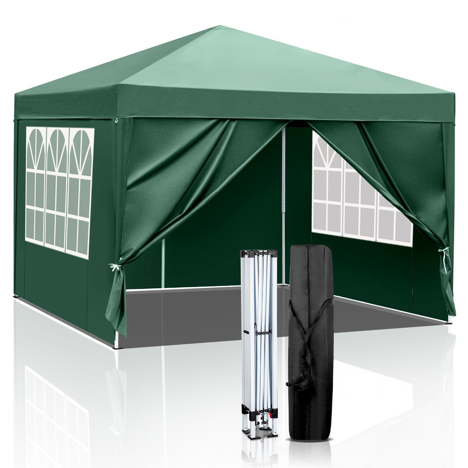 LALAHO Faltpavillon 3x3 m Gartenpavillon mit 4 seitenteilen Pop Up Pavillon günstig online kaufen