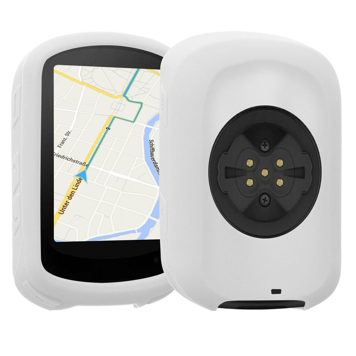 LuxusKollektion Backcover Schutzhülle Garmin Edge 840/540 Silikon Weiß