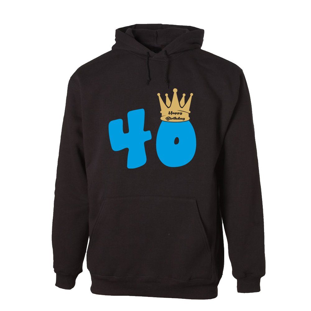 Hoodie 40 – Happy Birthday – mit Krone