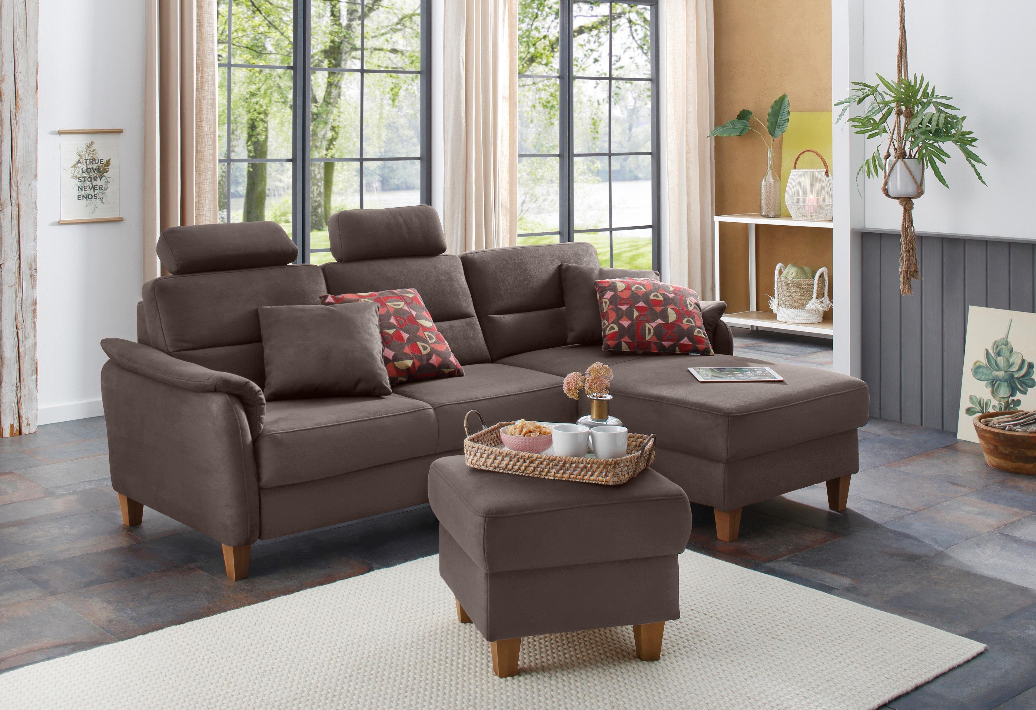 Home affaire Ecksofa Palmera L-Form, Federkern, günstig online kaufen