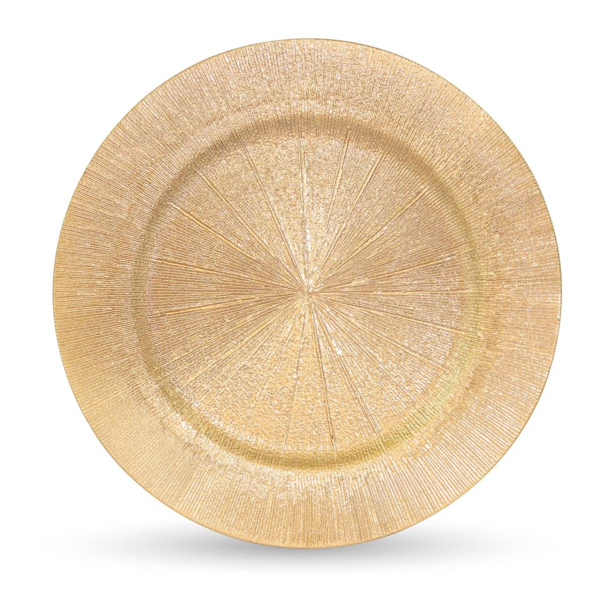 RIFFELMACHER & WEINBERGER Christbaumschmuck Deko-Teller Strahlendesign, Gold, Kunststoff, 3