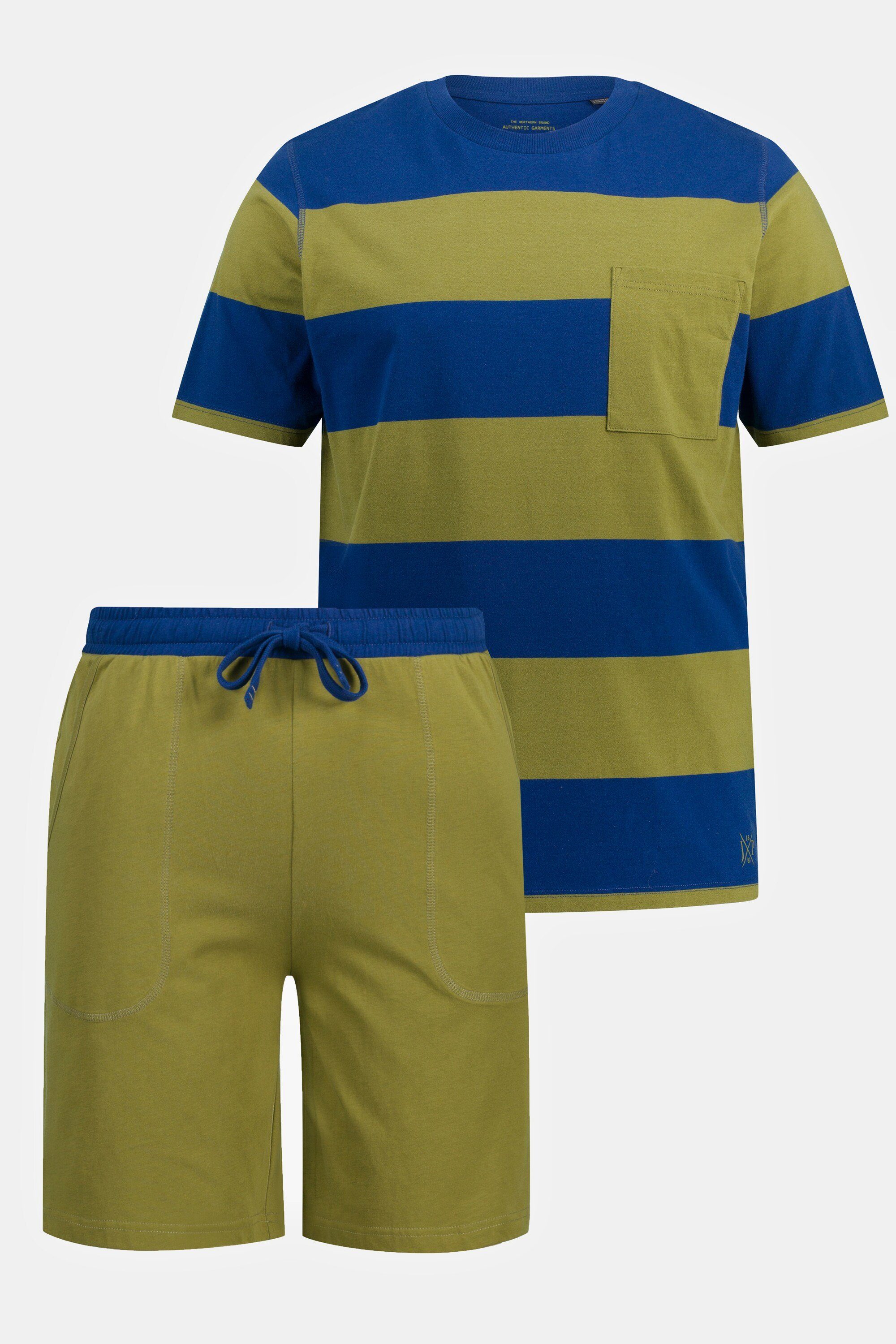 Ringelshirt Zweiteiler Schlafanzug Schlafanzug kurzer JP1880 Homewear