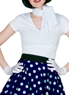Das Kostümland Kostüm Tellerrock mit Halstuch - Blau Weiß