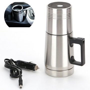 GelldG Wasserkocher 500ml Auto Wasserkocher Edelstahl 12V Reisewasserkocher Kaffee Tasse, 0.5 l