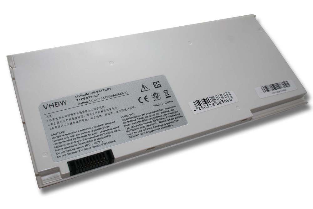 MSI BTY-S32 mAh V) für (14,8 Ersatz 4400 für Laptop-Akku Li-Ion BTY-S31, vhbw