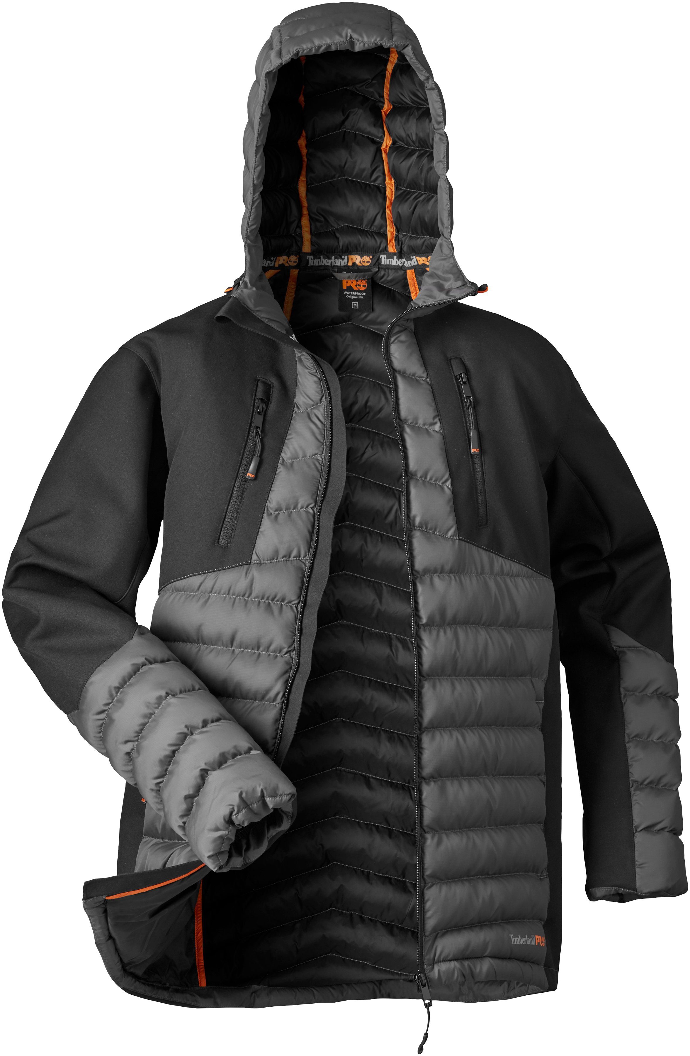 Arbeitsjacke grau aus Langjacke recyceltem Pro Nylon Timberland Hypercore