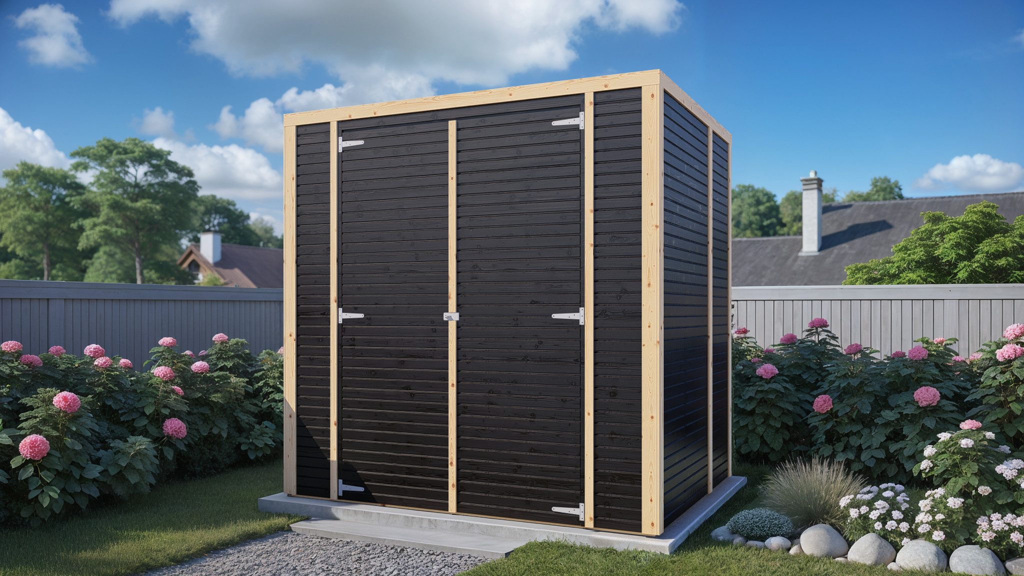 BERTILO Gerätehaus Box 2, in verschiedenen Farben, BxT: 207,2x170,3 cm, Hohe Doppeltür, hohe Wände – mehr Raum