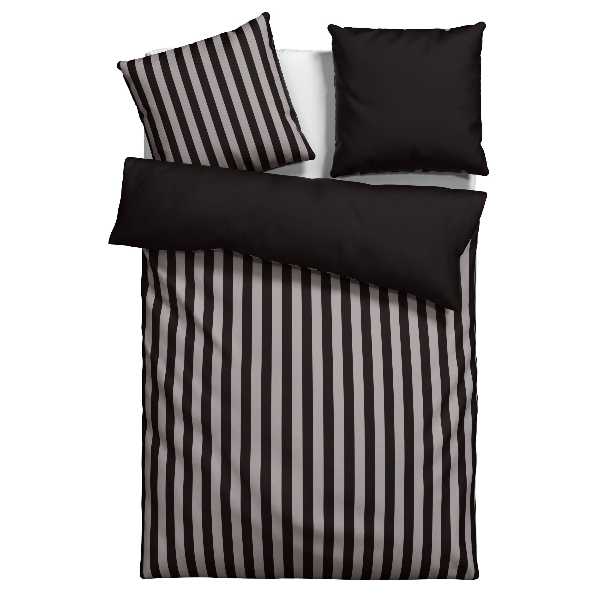 andas Wendebettwäsche Greta, Mako-Satin, 3 teilig, Bettwäsche mit Streifen günstig online kaufen