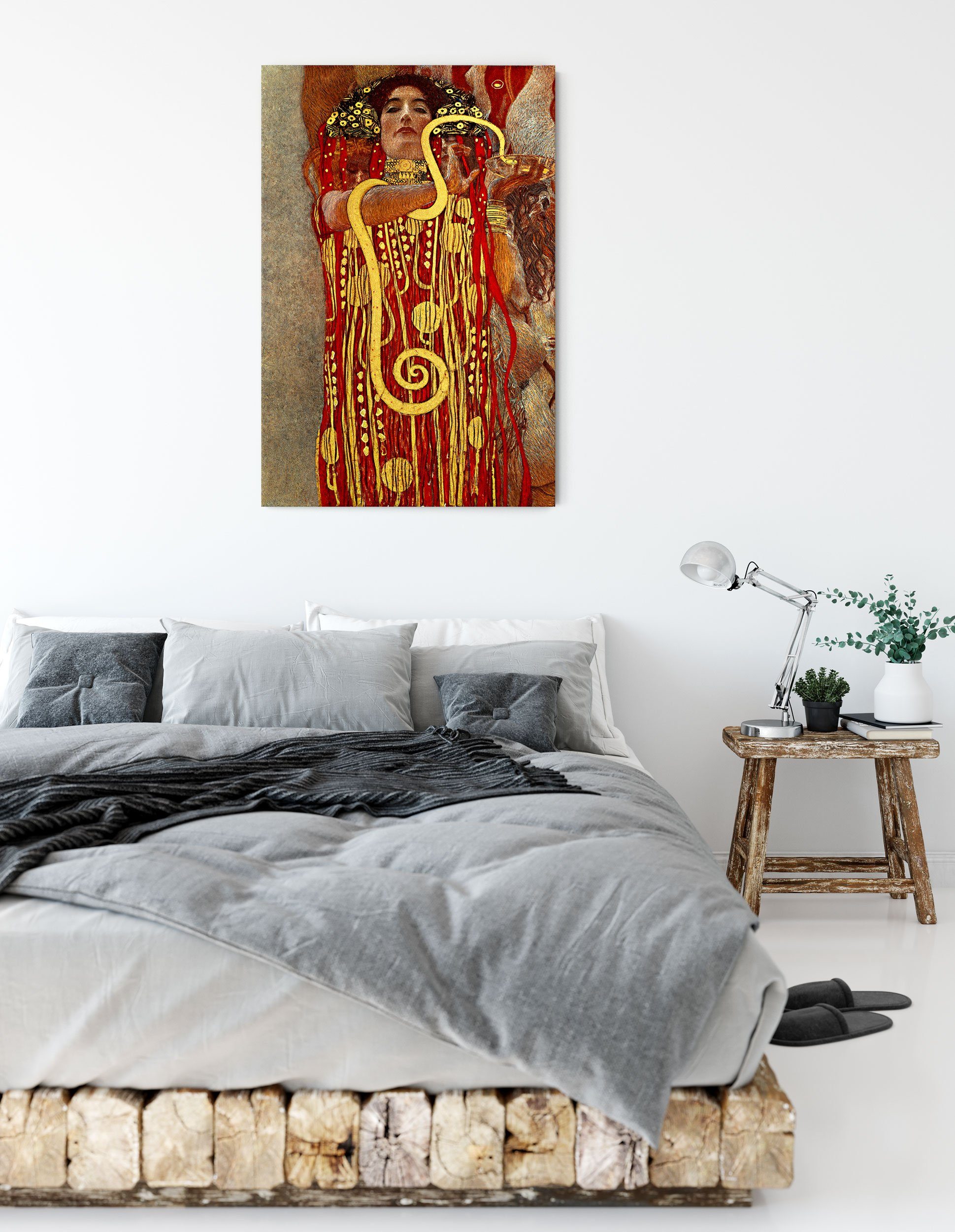 - Gustav Zackenaufhänger Leinwandbild Klimt Klimt (1 Hygieia bespannt, Leinwandbild Gustav inkl. fertig Pixxprint Hygieia, St), -