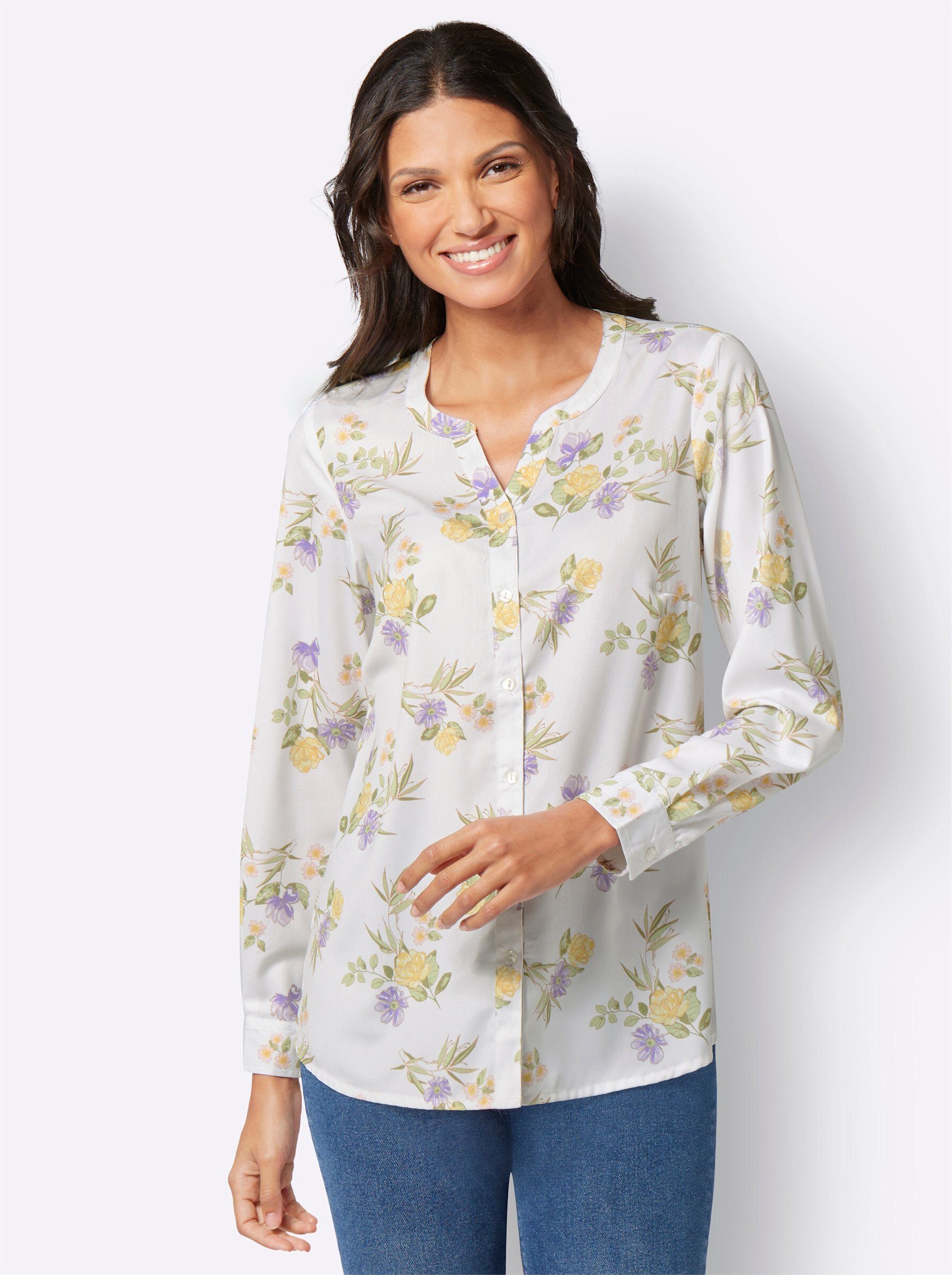 Klassische Bluse Langarm-Bluse