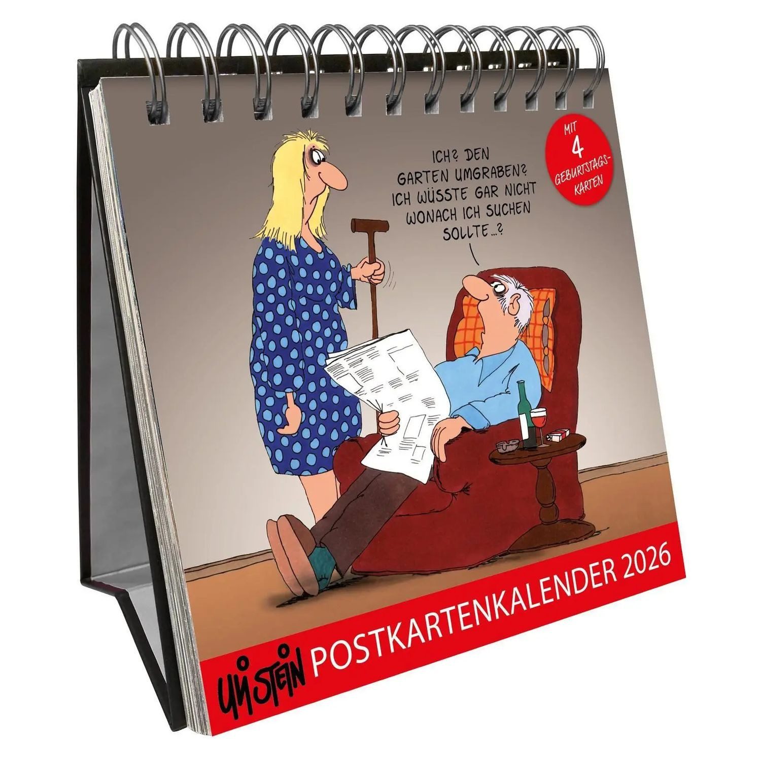 Lappan Verlag Geburtstagskalender Uli Stein Postkartenkalender 2026