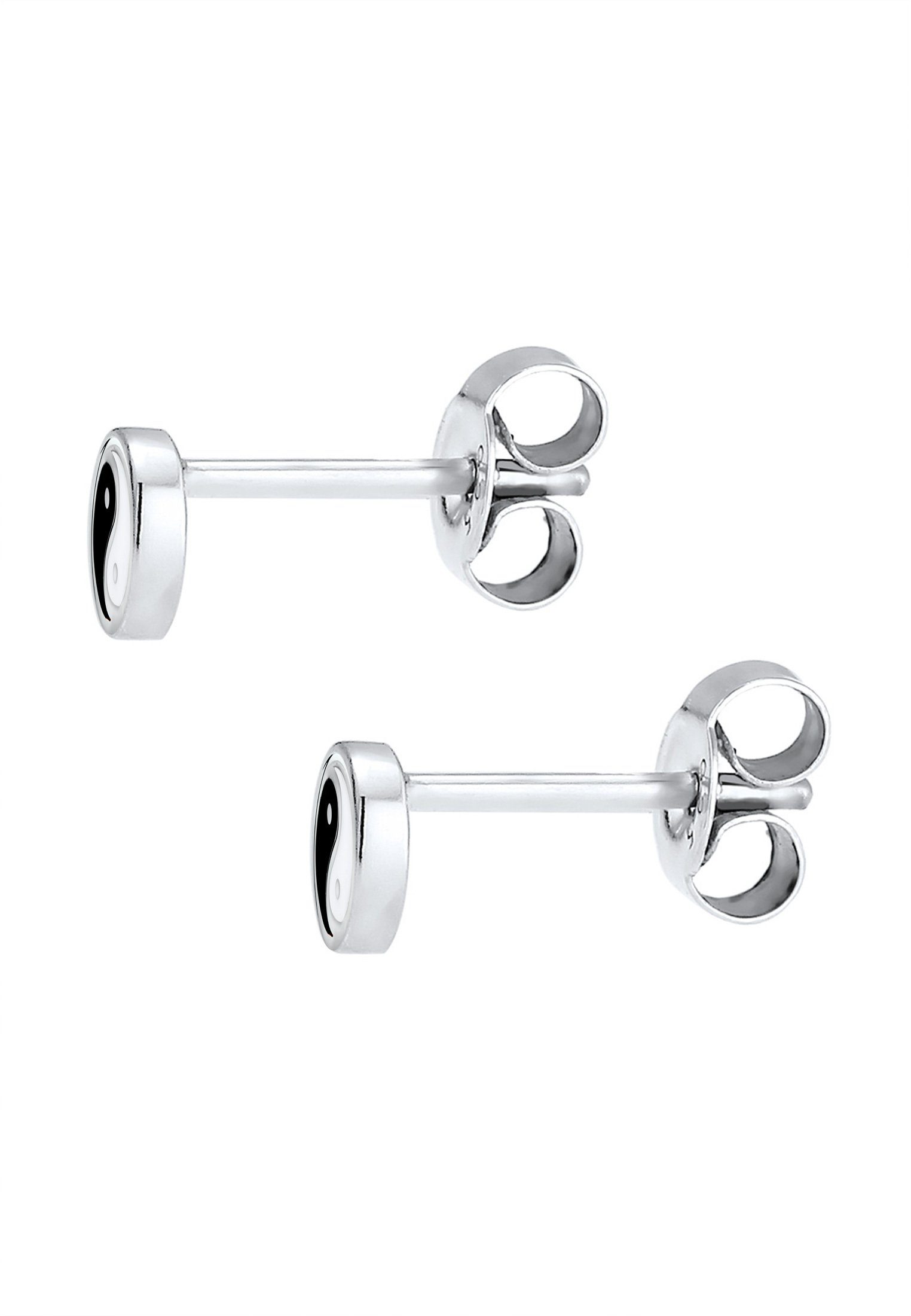Elli Paar Ohrstecker Yin Yang 925 Sterling Silber, Yin und Yang