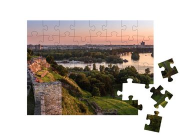 puzzleYOU Puzzle Belgrad Turm Kalemegdan auf Sava Fluss, 48 Puzzleteile, puzzleYOU-Kollektionen Serbien