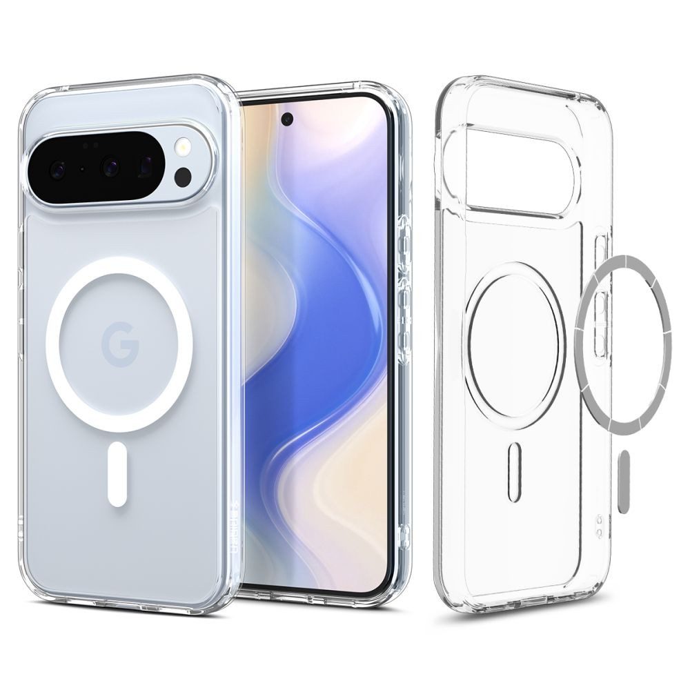 Spigen Hybrid Handyhülle Schutzhülle Magnethülle, Spar-Set, 1-tlg., 70 g transparent, MagSafe-kompatibel, Airbag-Ecken, transparent