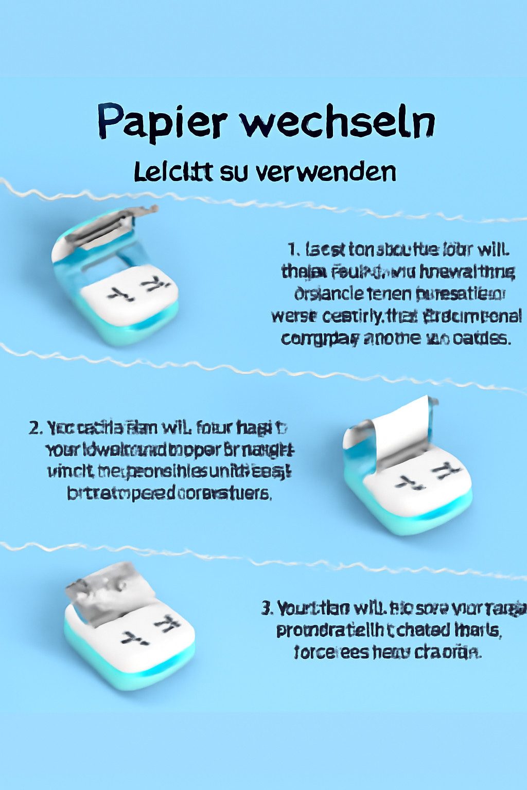 Vivitar Tragbarer Sticker Bluetooth-Drucker für Notizen, Fotos und Etiketten Mini-Drucker, (Kabelloser Inklusivdrucker mit App für iOS & Android ideal für Kinder)