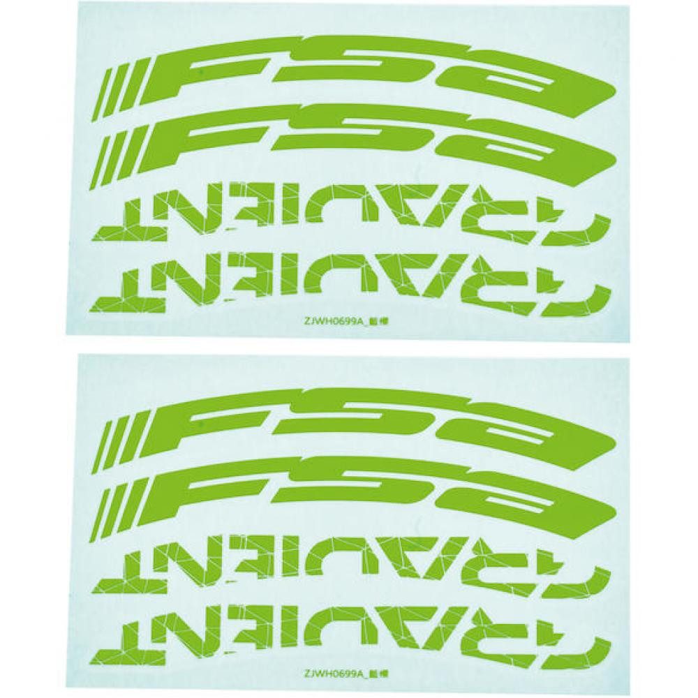 FSA Fahrradreflektor FSA Decals für Gradient Wider LRS 27,5" Grün - stylisches Upgrade für