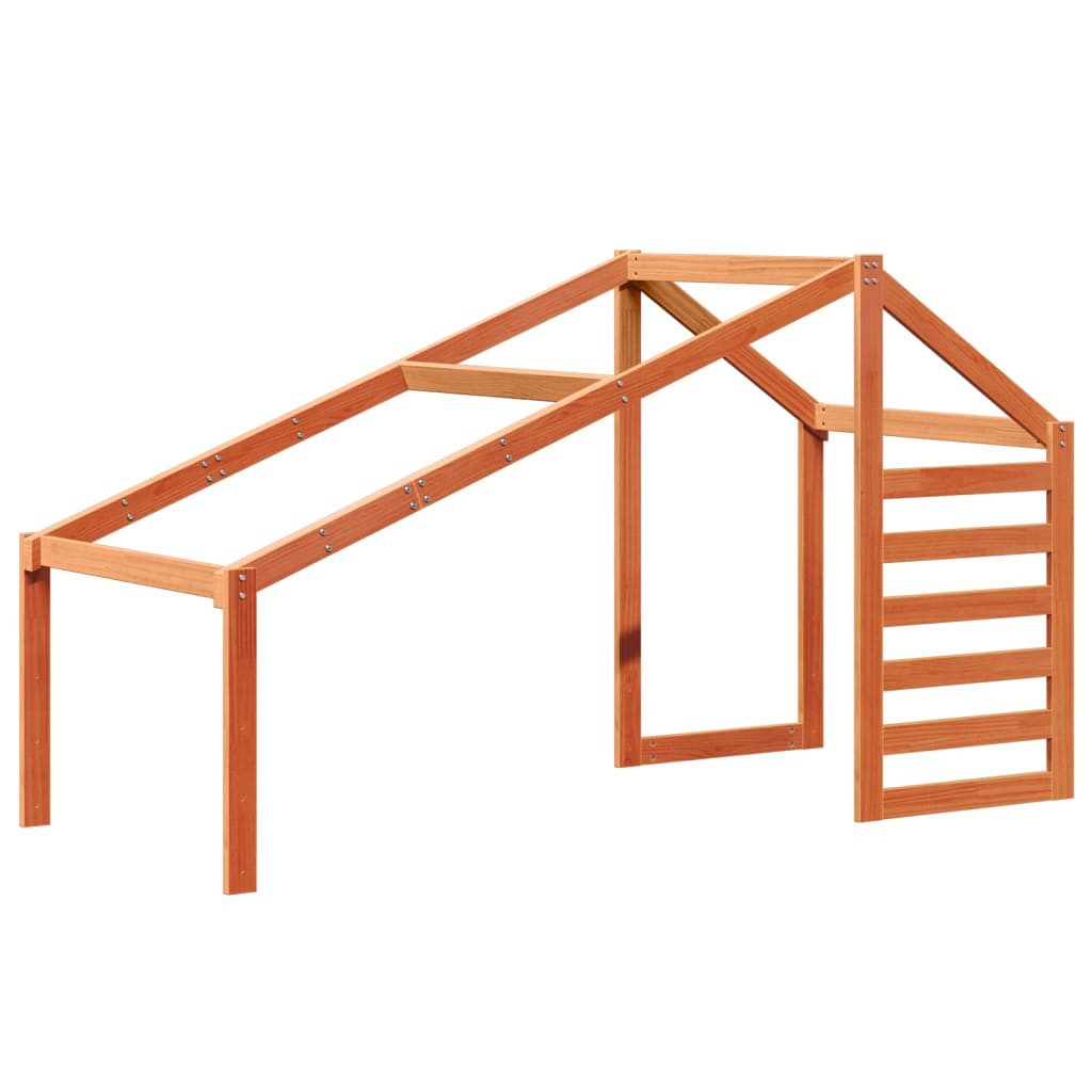 vidaXL Kinderbett 188 x 82 x 113 cm Dach für Kinderbett Wachsbraun 188x82x113 cm Massivh
