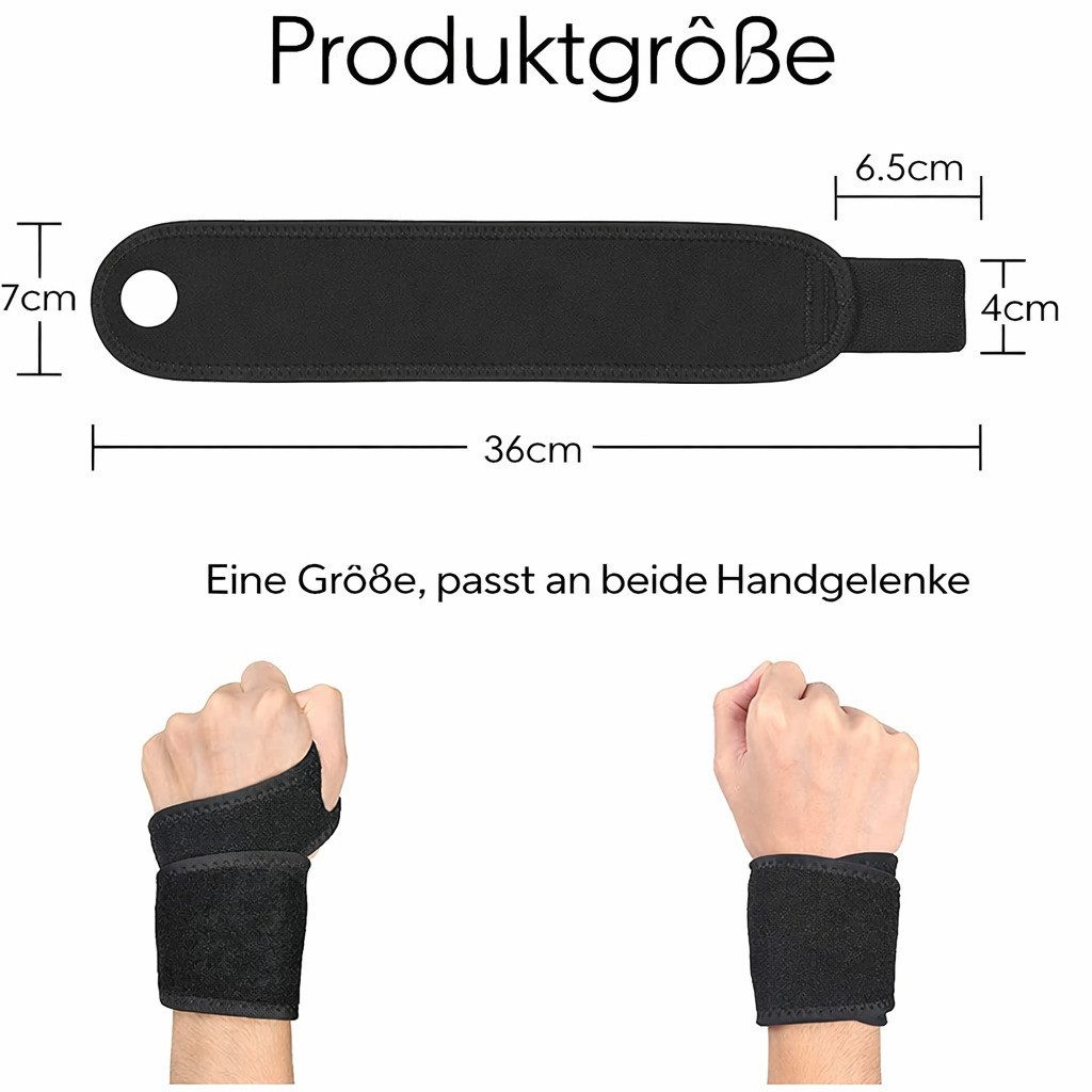 COOL-i ® Handgelenkbandage Handgelenkbandage 2er-Set,für Sport, Fitness, Arbeit & Alltag, Verstellbare & Atmungsaktive Handgelenkstützen