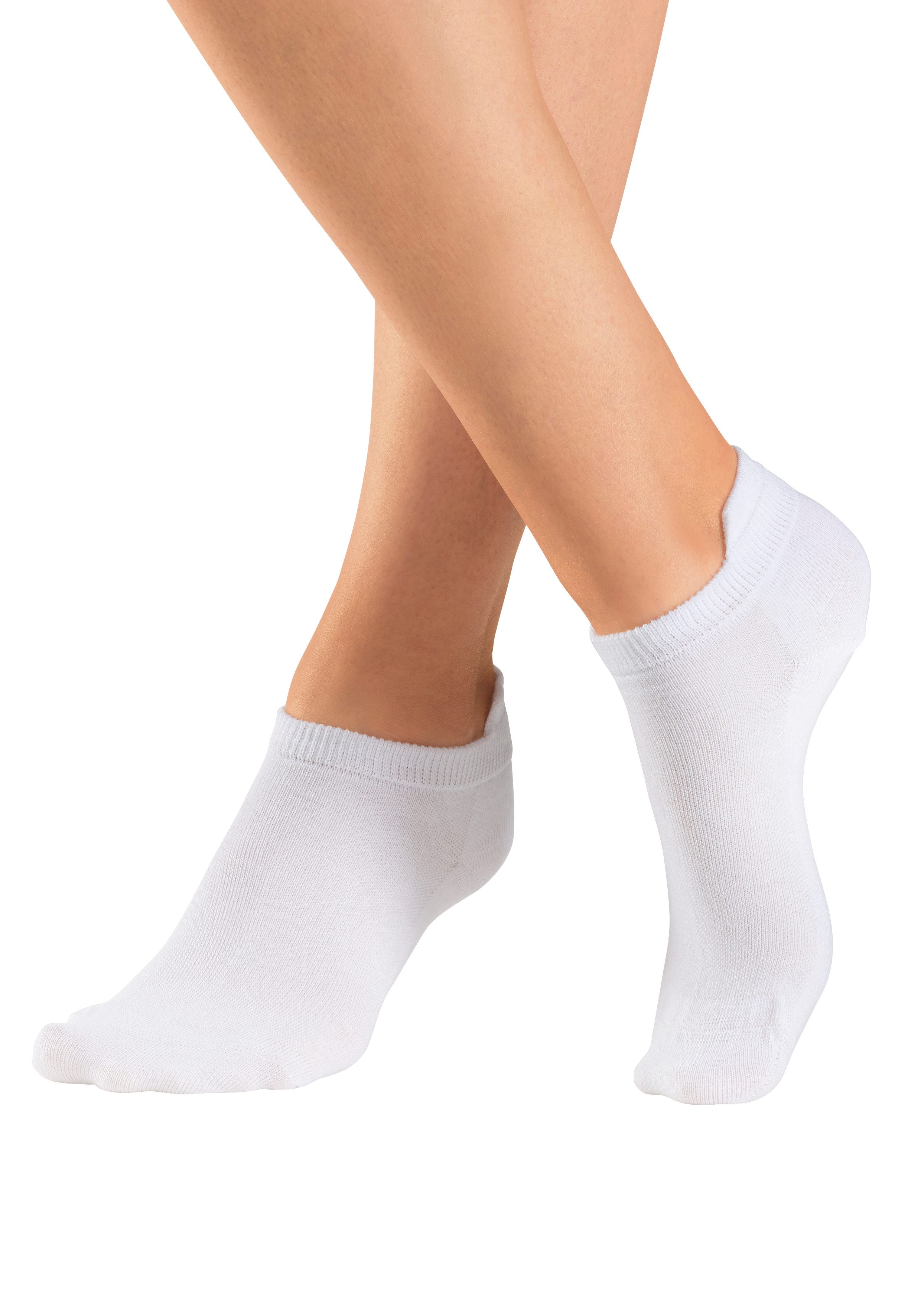 H.I.S Sportsocken Damen Herren Kurzsocken und Sneakersocken in einem Pack (Packung, 6-Paar, Gr. 35-38 bis 47-48) weicher Baumwollmix mit verstärkter Ferse und Spitze