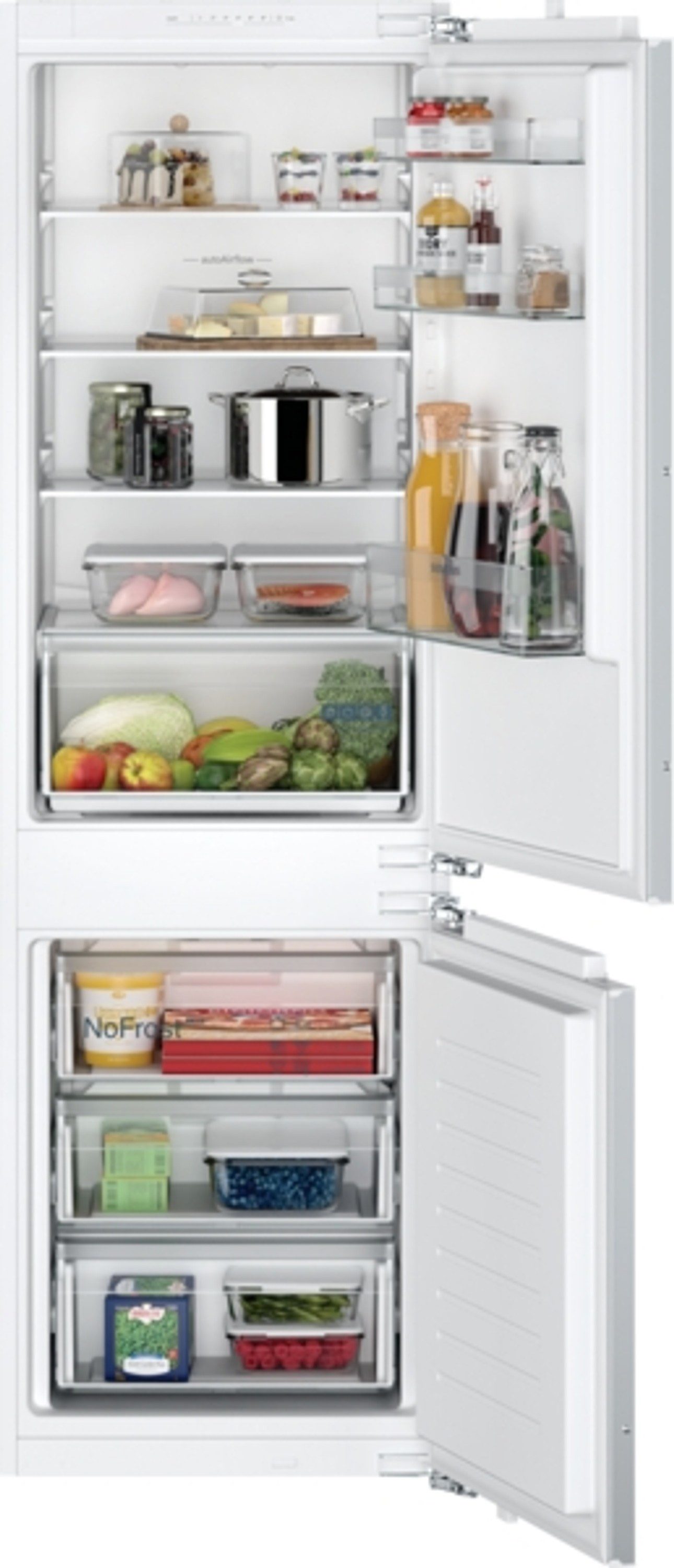 SIEMENS Einbaukühlgefrierkombination iQ100 KI86NNFE0, 177.2 cm hoch, 54.1 cm breit