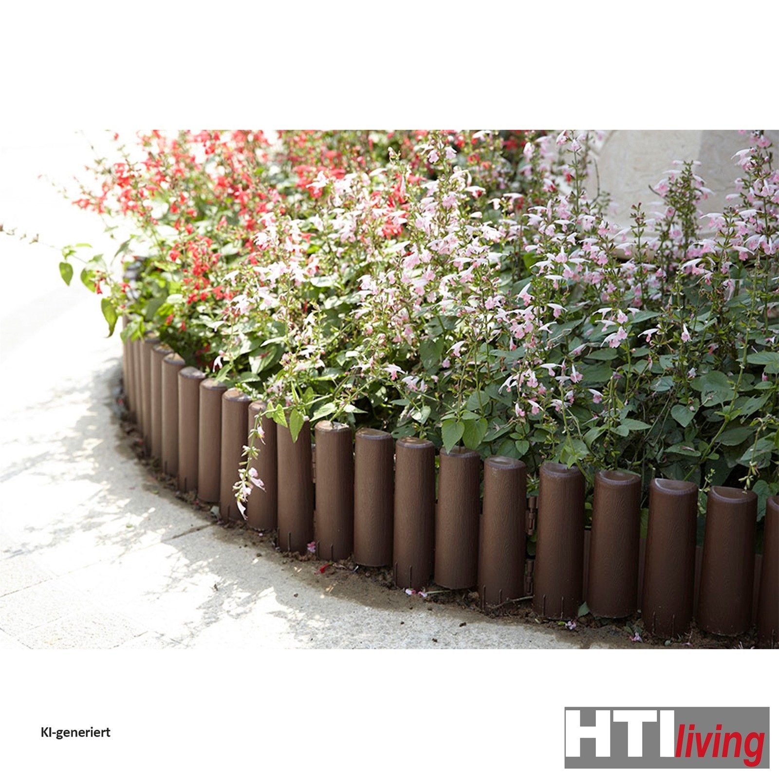 HTI-Living Beetumrandung Beeteinfassung Palisade 8-teilig Nessa, LxH: 27.5x24 cm, Set, 8 Module, Beetbegrenzung Beetumrandung – Bild 2 von 2